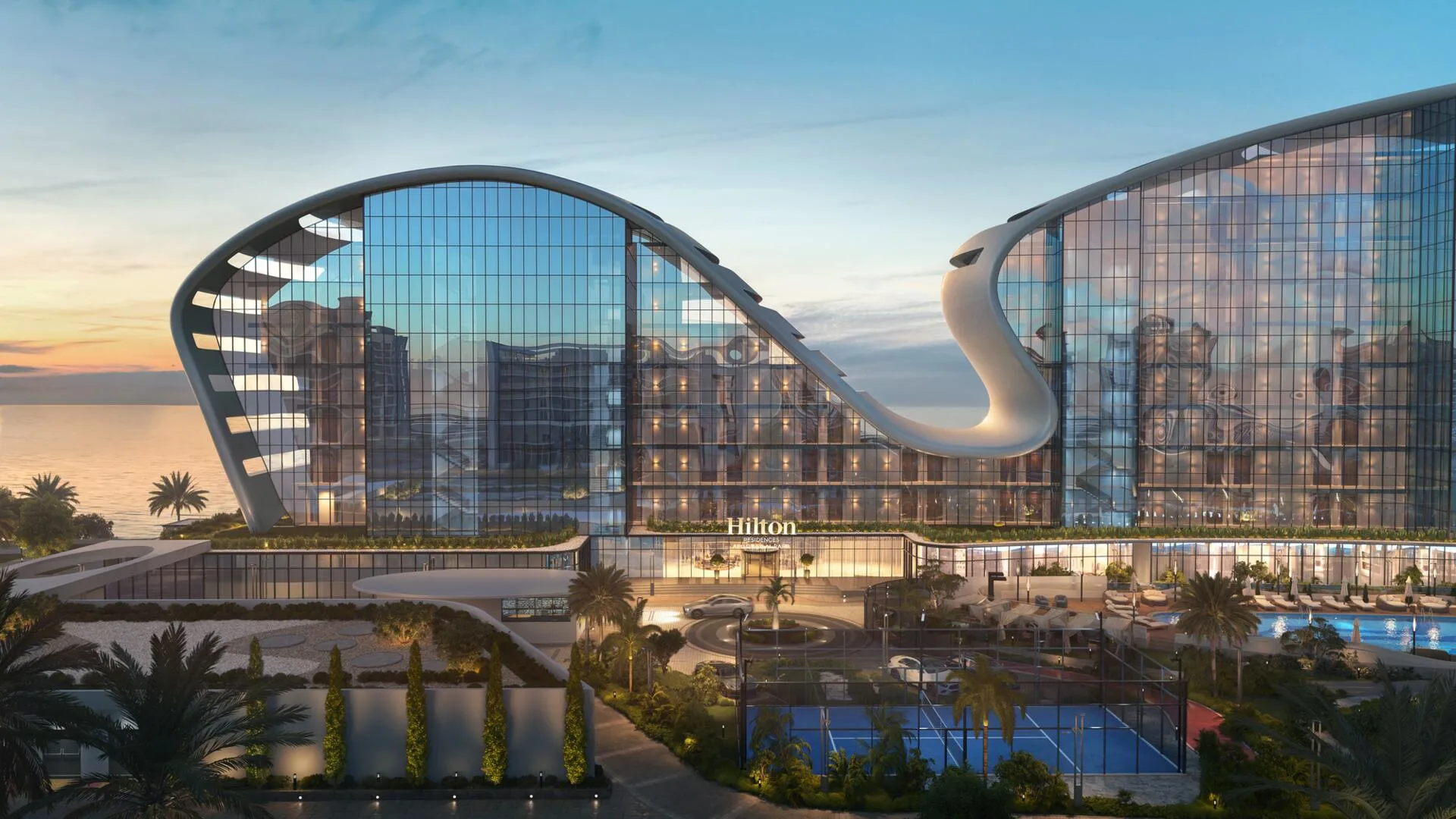 Вход в Hilton Residences