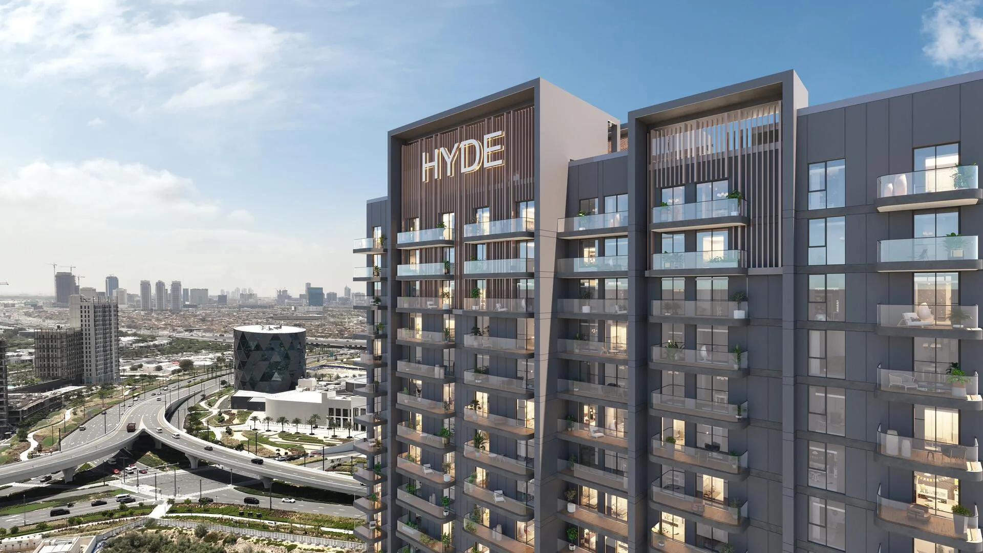 Фасад Hyde Residences с балконами