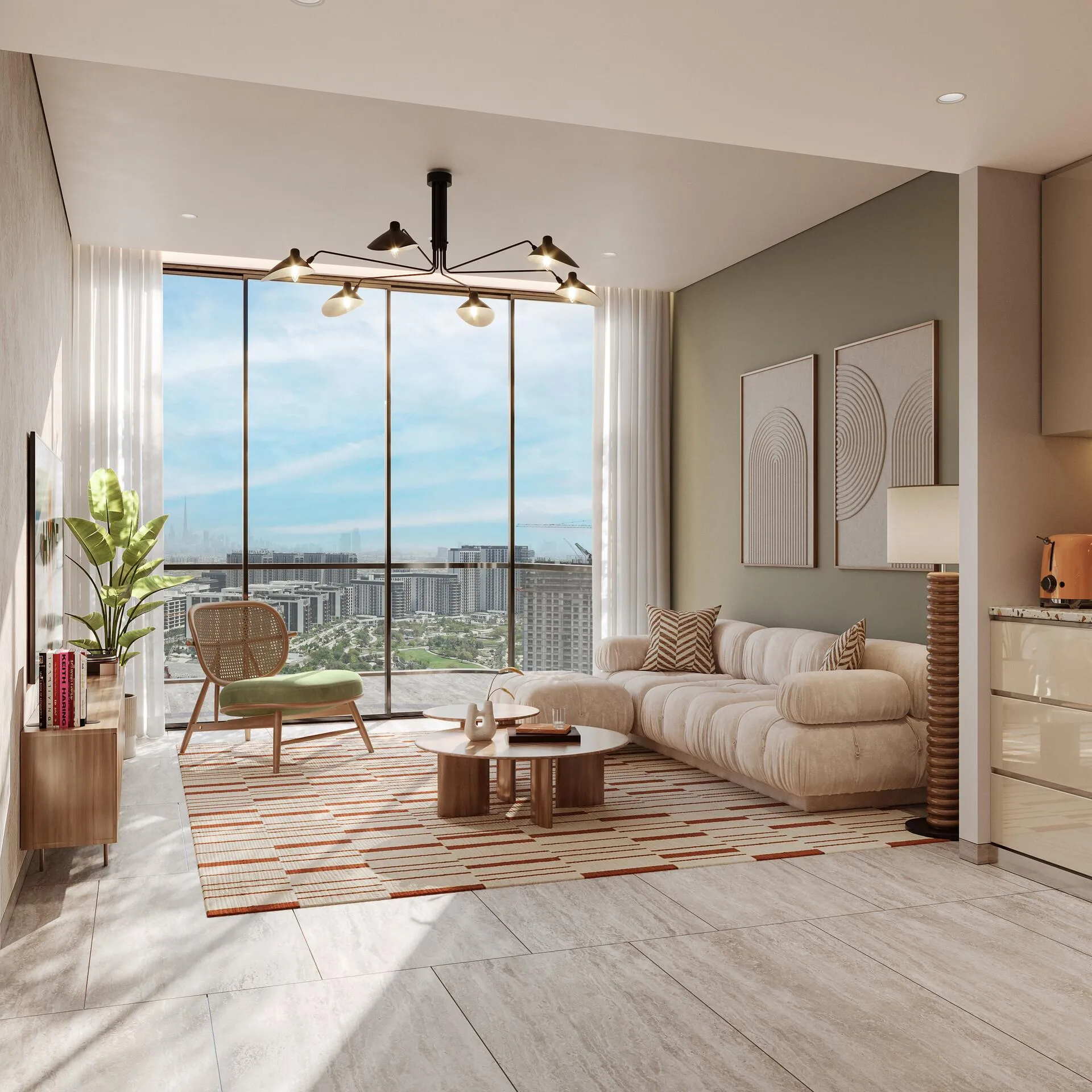 Гостиная в Hyde Residences