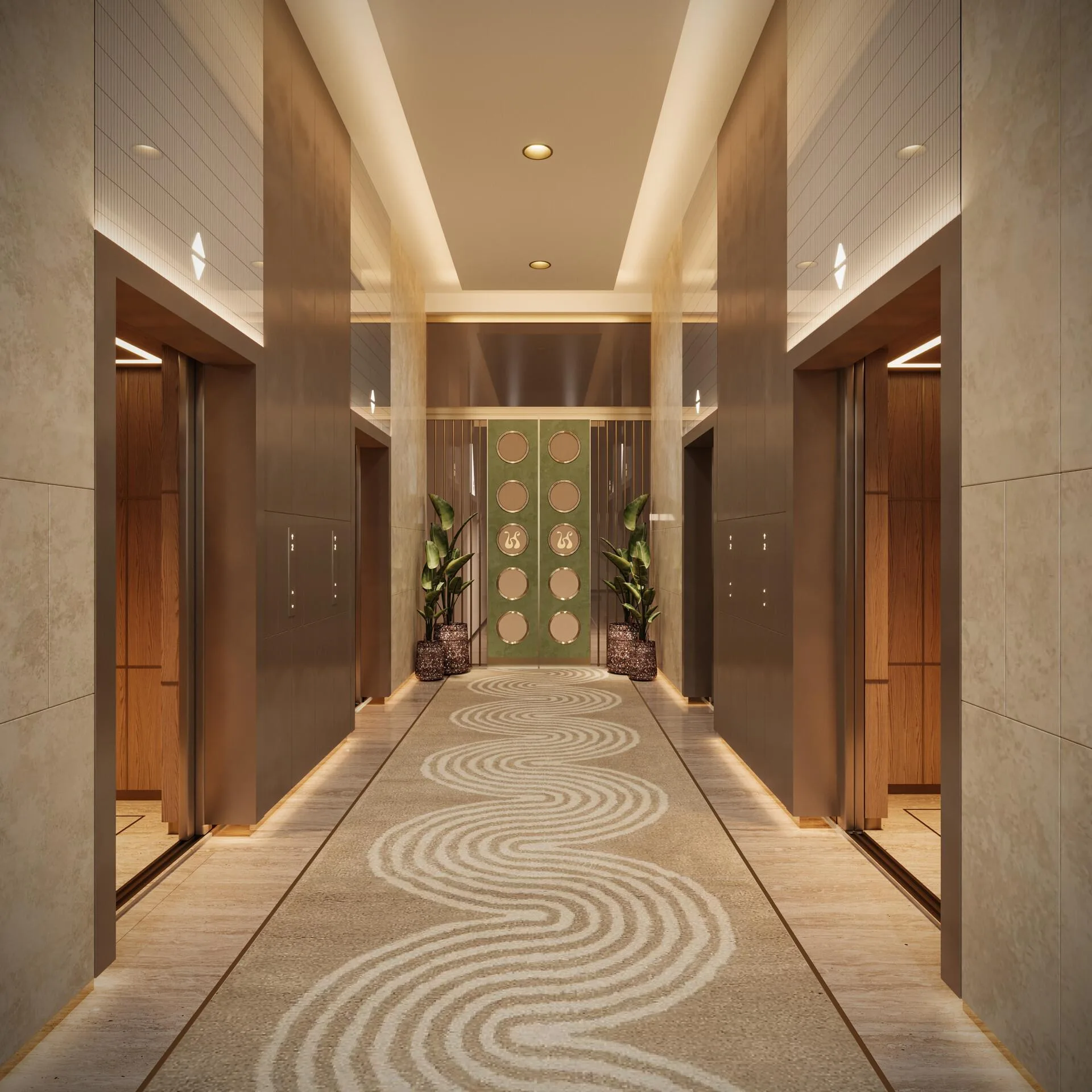Лифтовой холл Hyde Residences