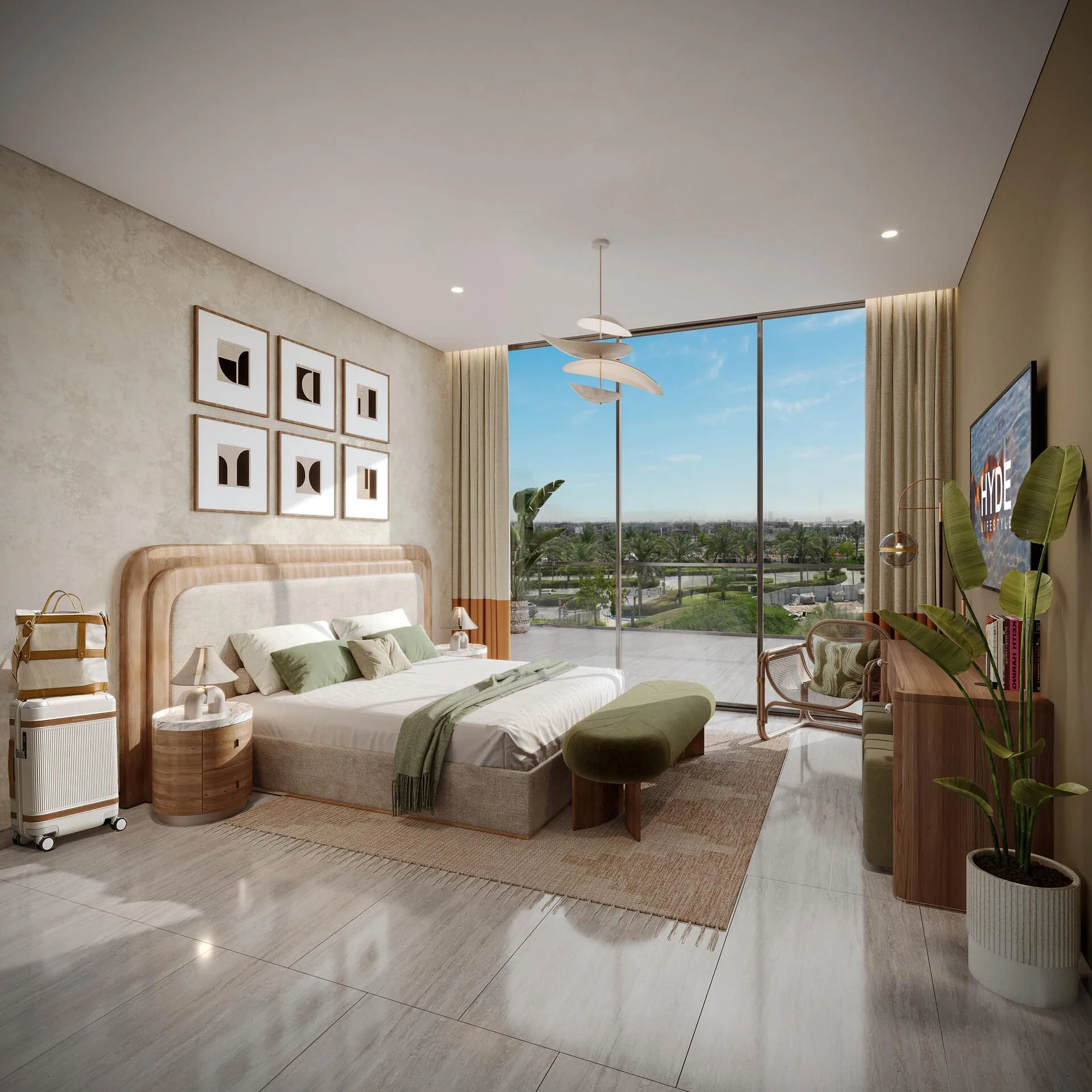 Спальня в квартире Hyde Residences
