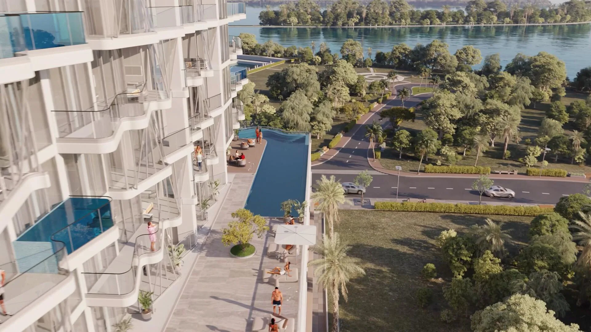 Личные бассейны на балконах Iluka Residences