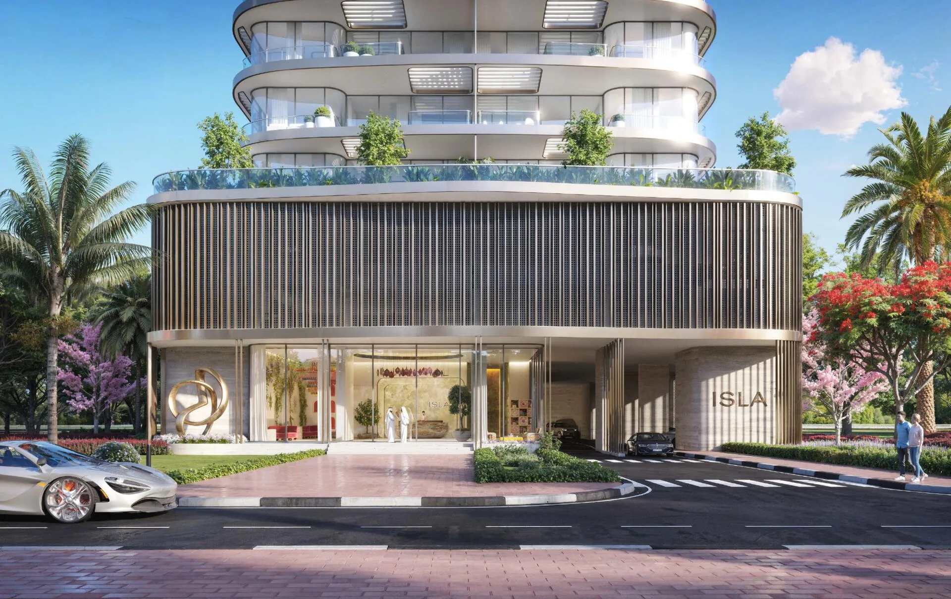 Вход в Isla Private Residences и заезд для высадки