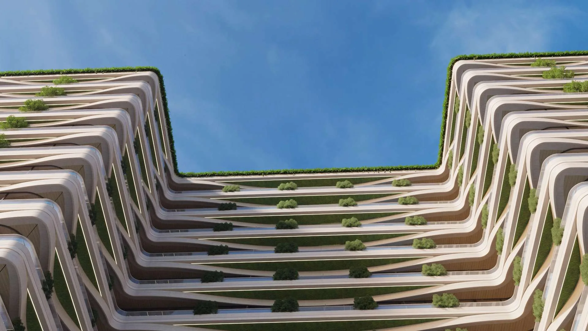 Террасы IVY Gardens с зеленью