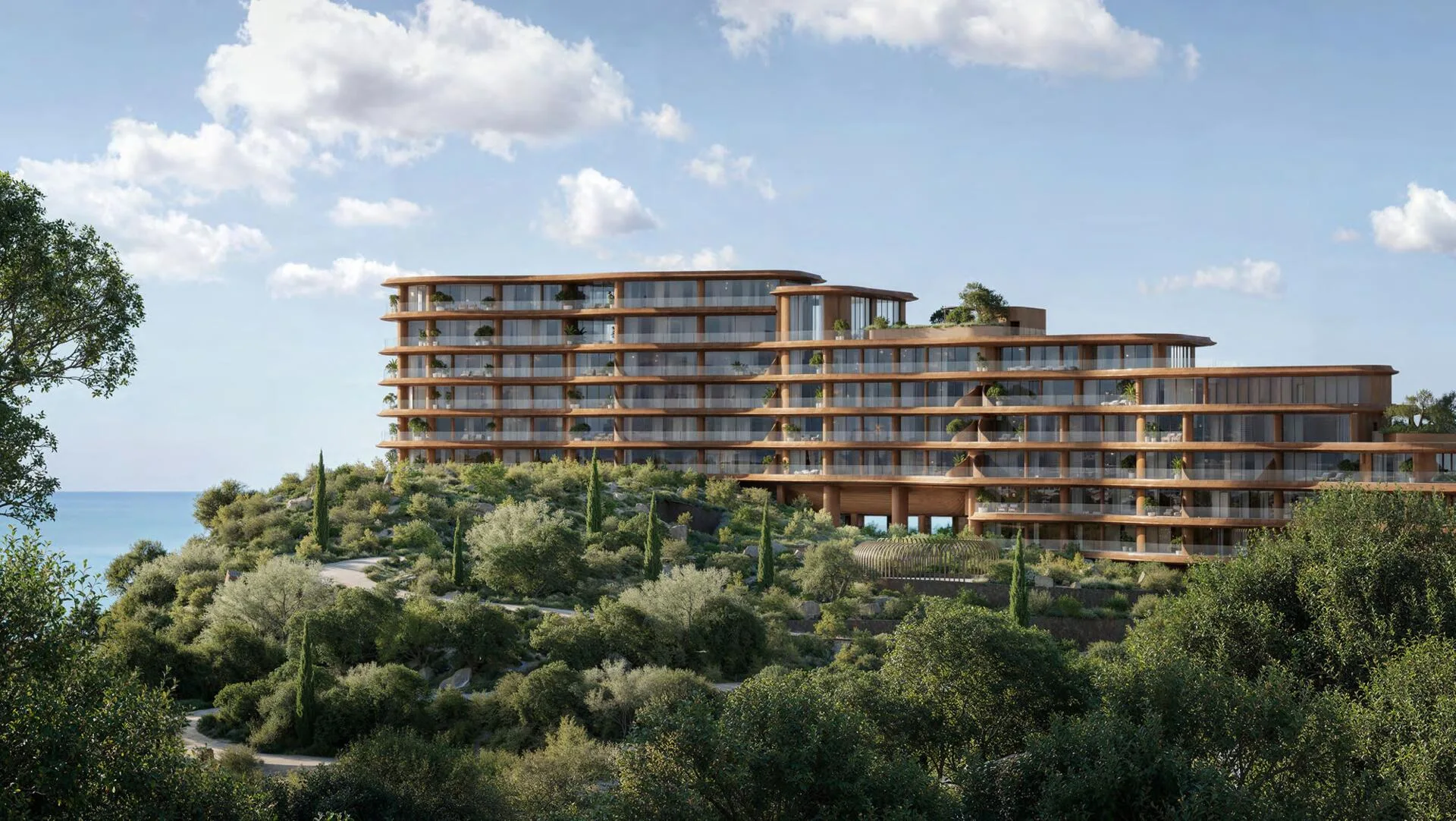 Jumeirah Asora Bay на зелёном склоне у моря