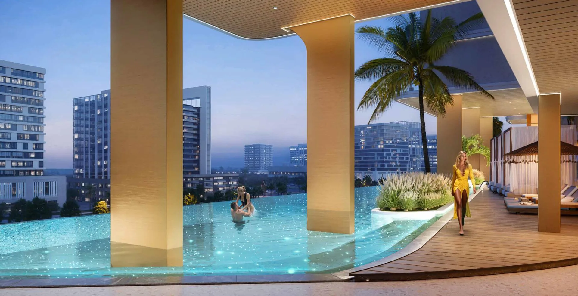 Бассейн Crystal Infinity Pool в Kaia Residences