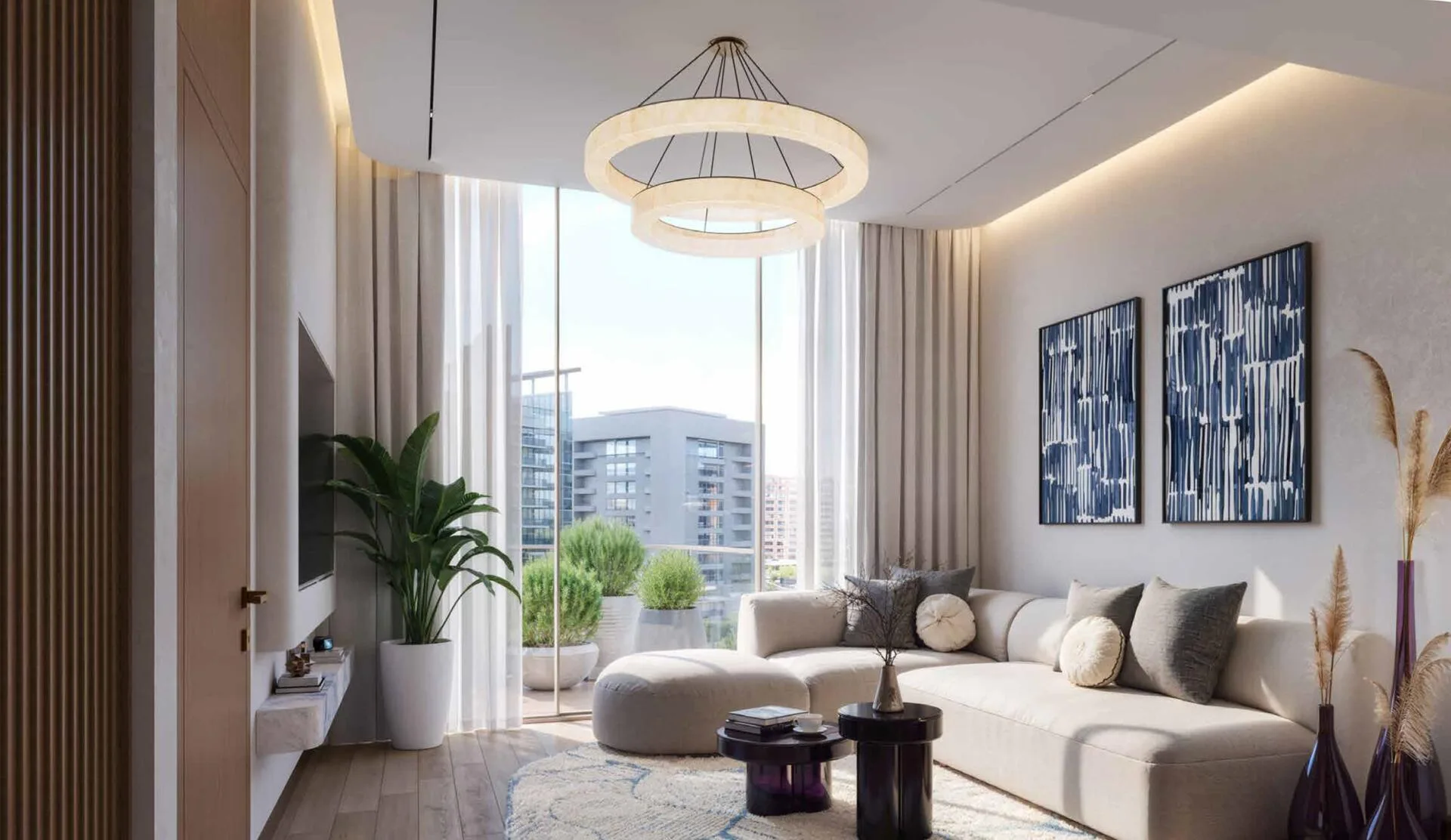 Гостиная в квартире Kaia Residences