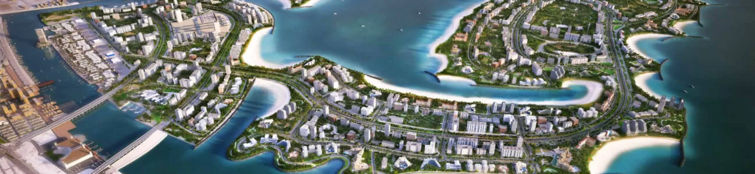 Dubai Islands с высоты: острова, пляжи и бухты