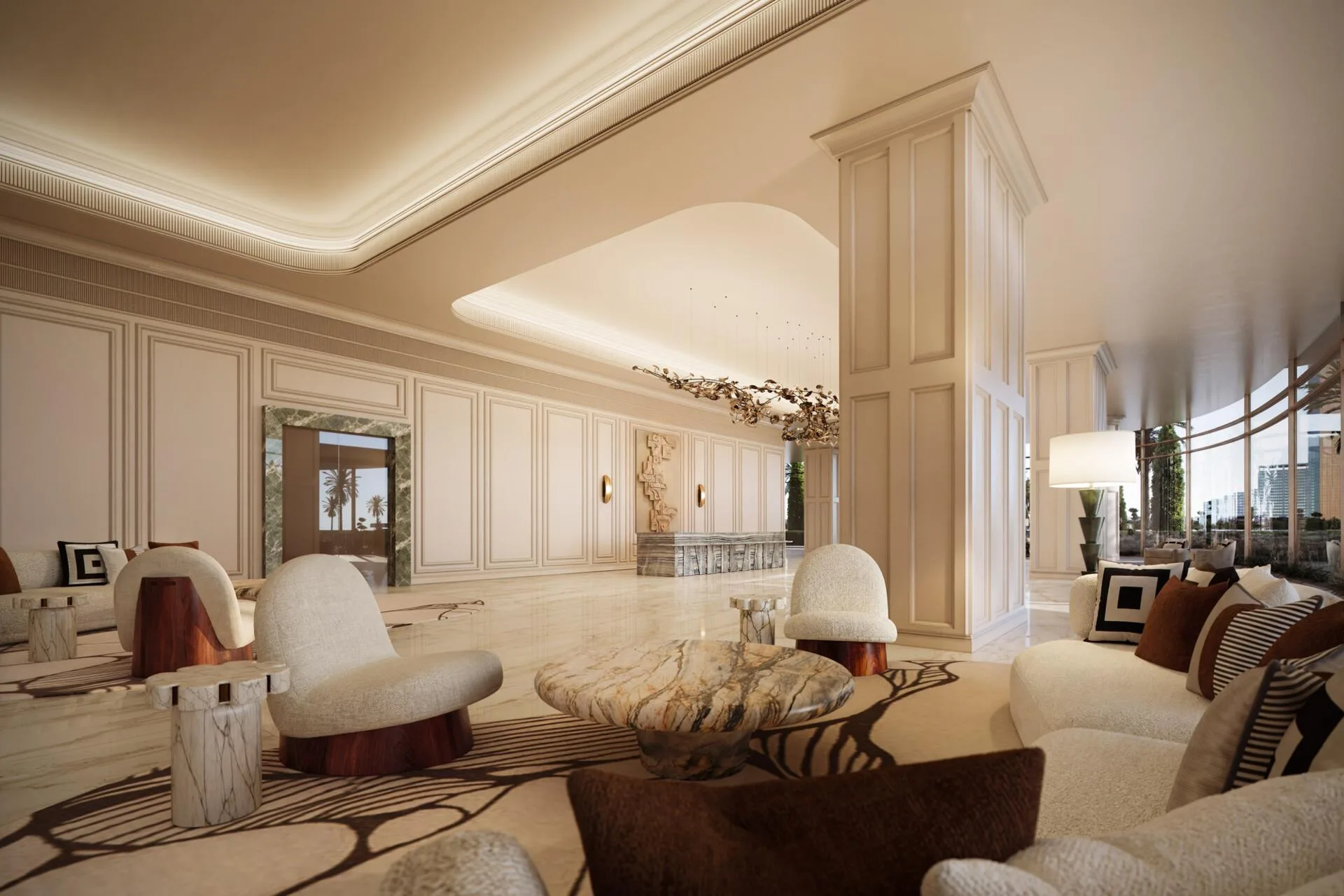 Вестибюль Le Château с мягкой мебелью