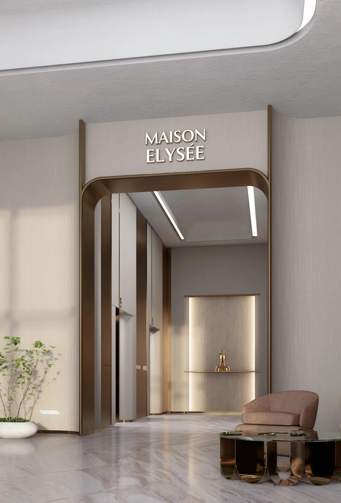 Вход к лифтам в Maison Elysée III