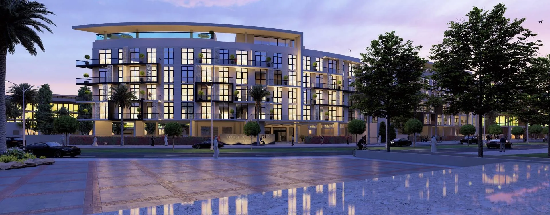 Majestique Residence 2 вечером