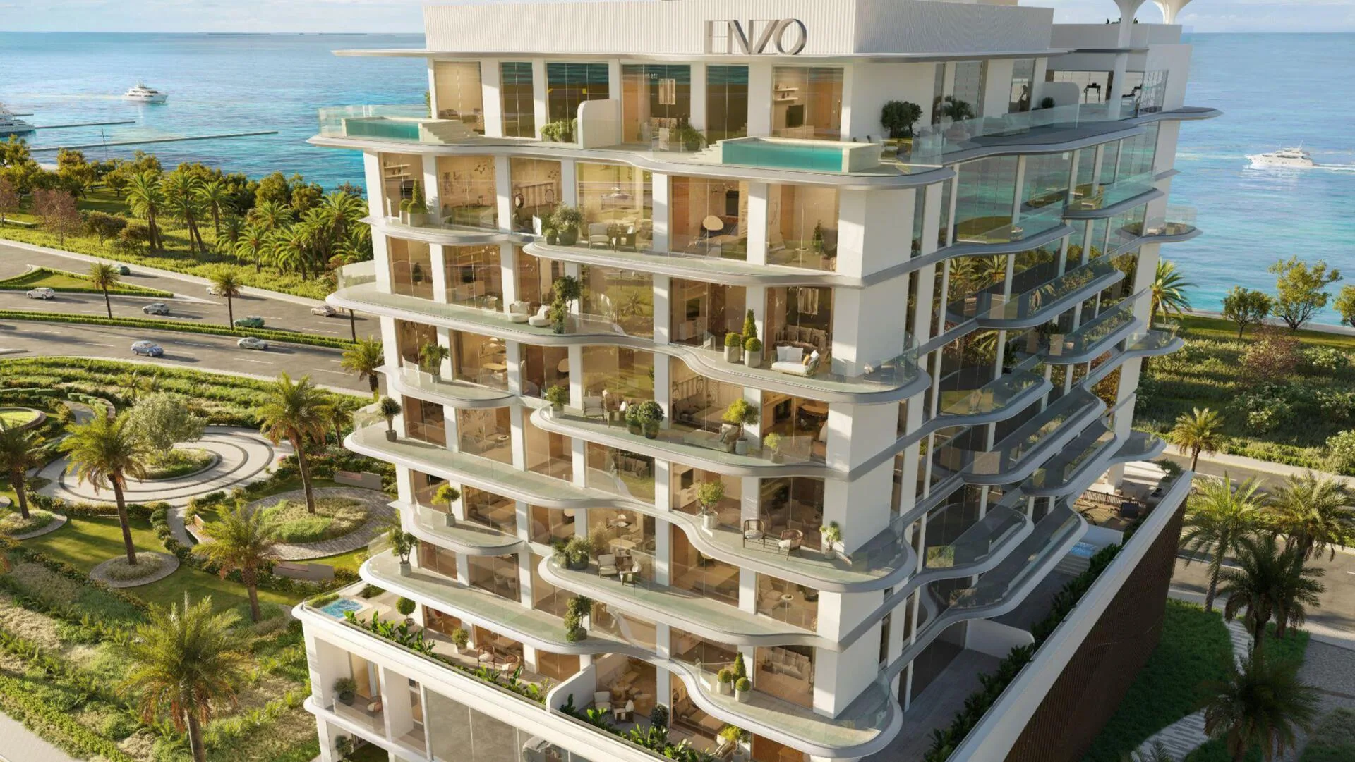 Дом Maravea Residences сверху на фоне моря