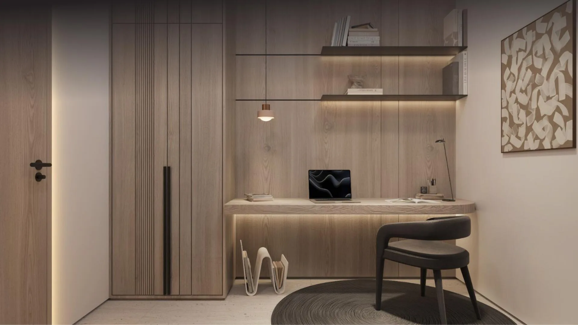 Рабочий кабинет в квартире