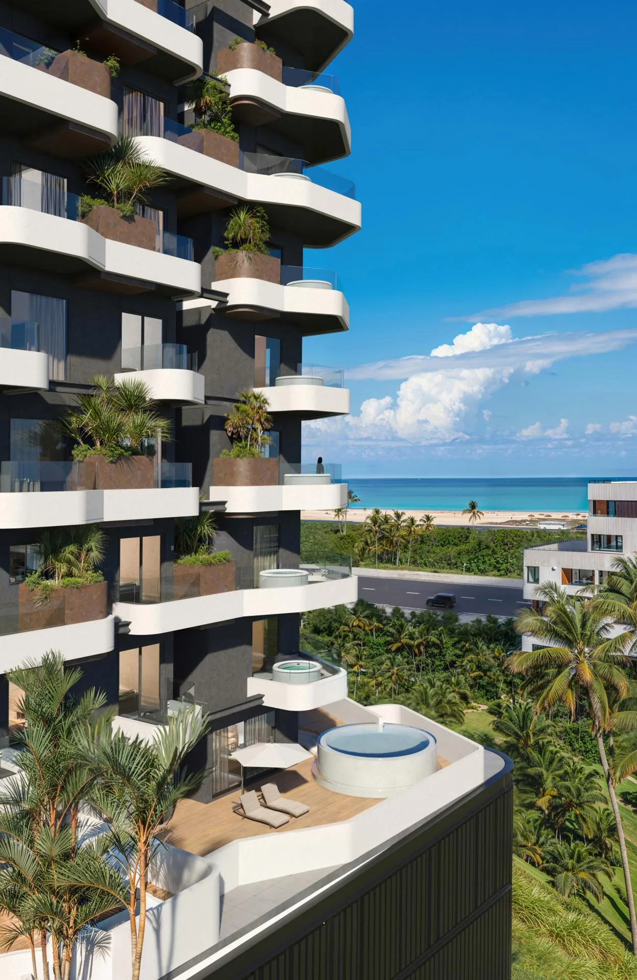 Балконы Marea Residences с видом на море