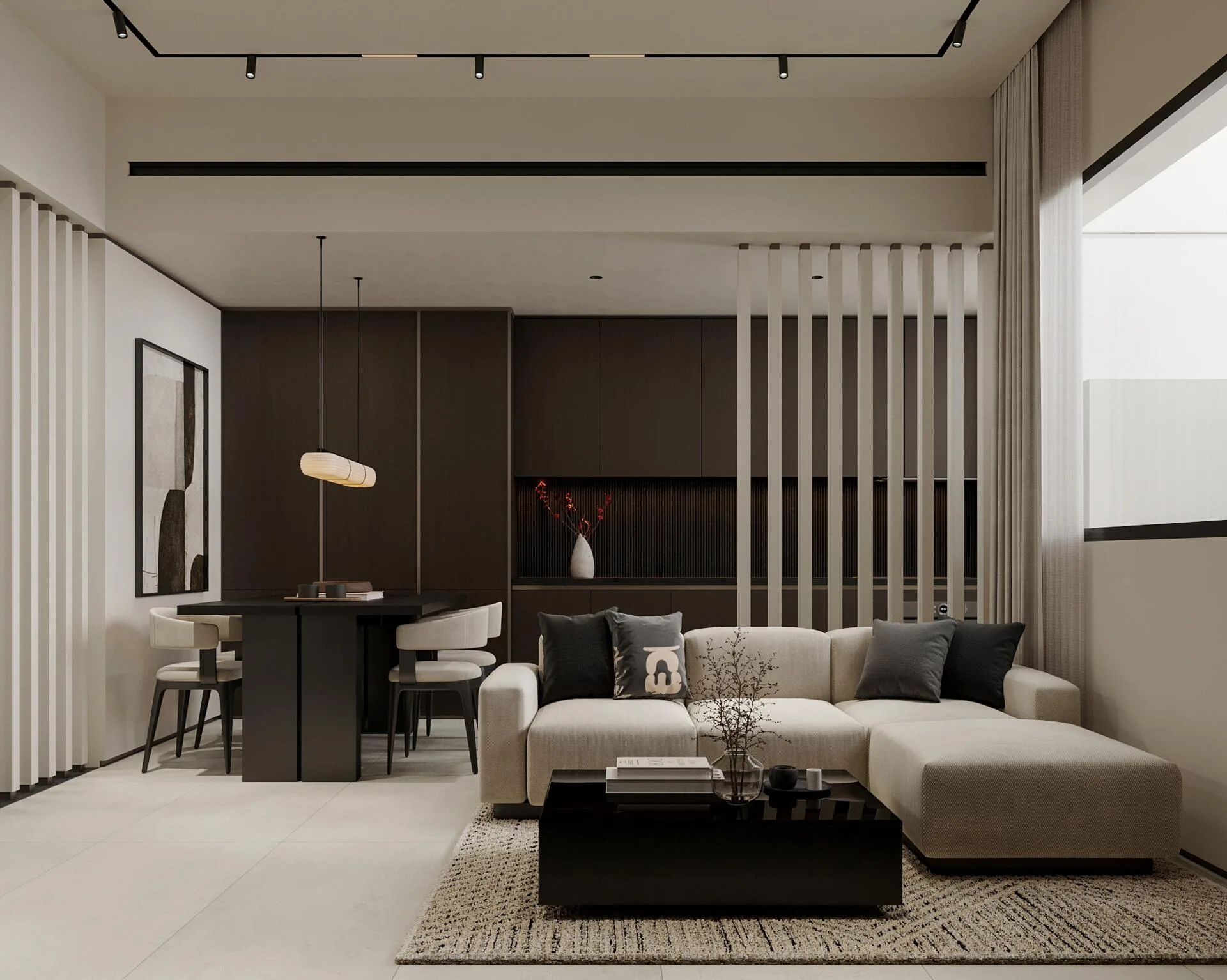 Гостиная в квартире Marea Residences