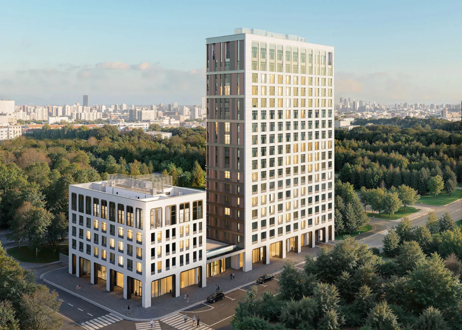 Mariinn Park: дом на фоне города, вид сверху