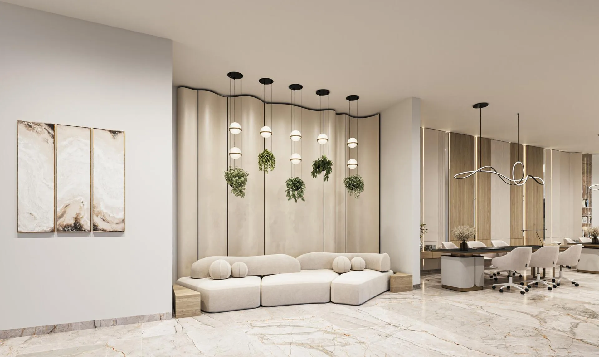 Бизнес-лаунж Mayfair Nexus с рабочими местами