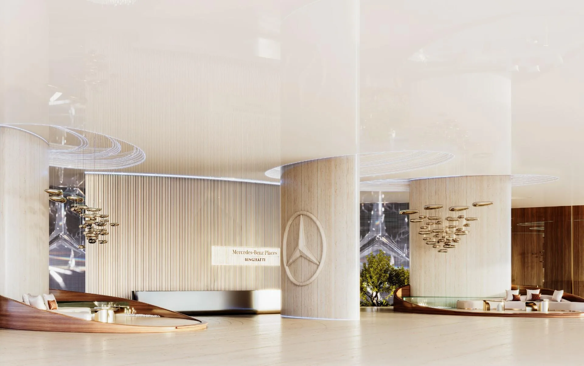 Лобби Mercedes-Benz Places со звездой марки