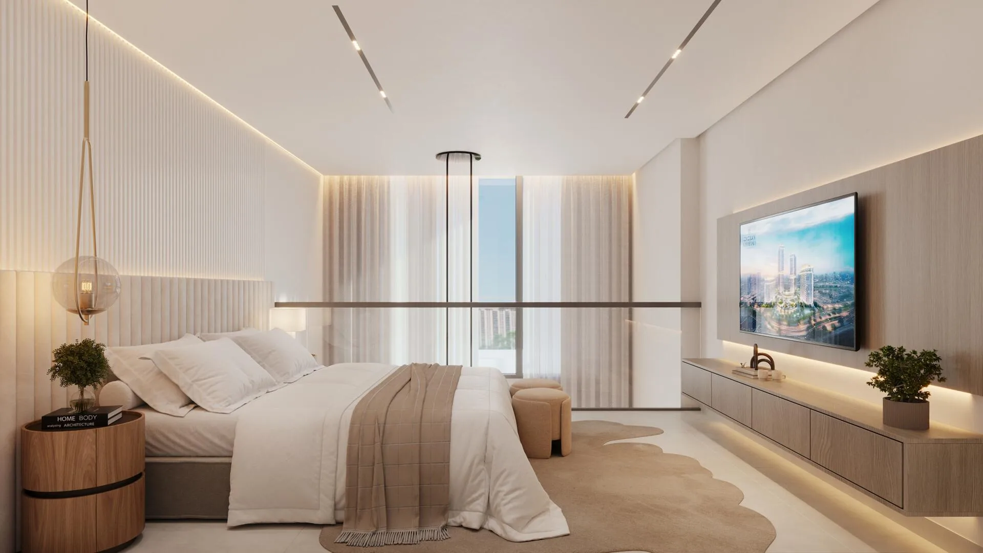 Спальня на антресоли в квартире Mirdad Towers