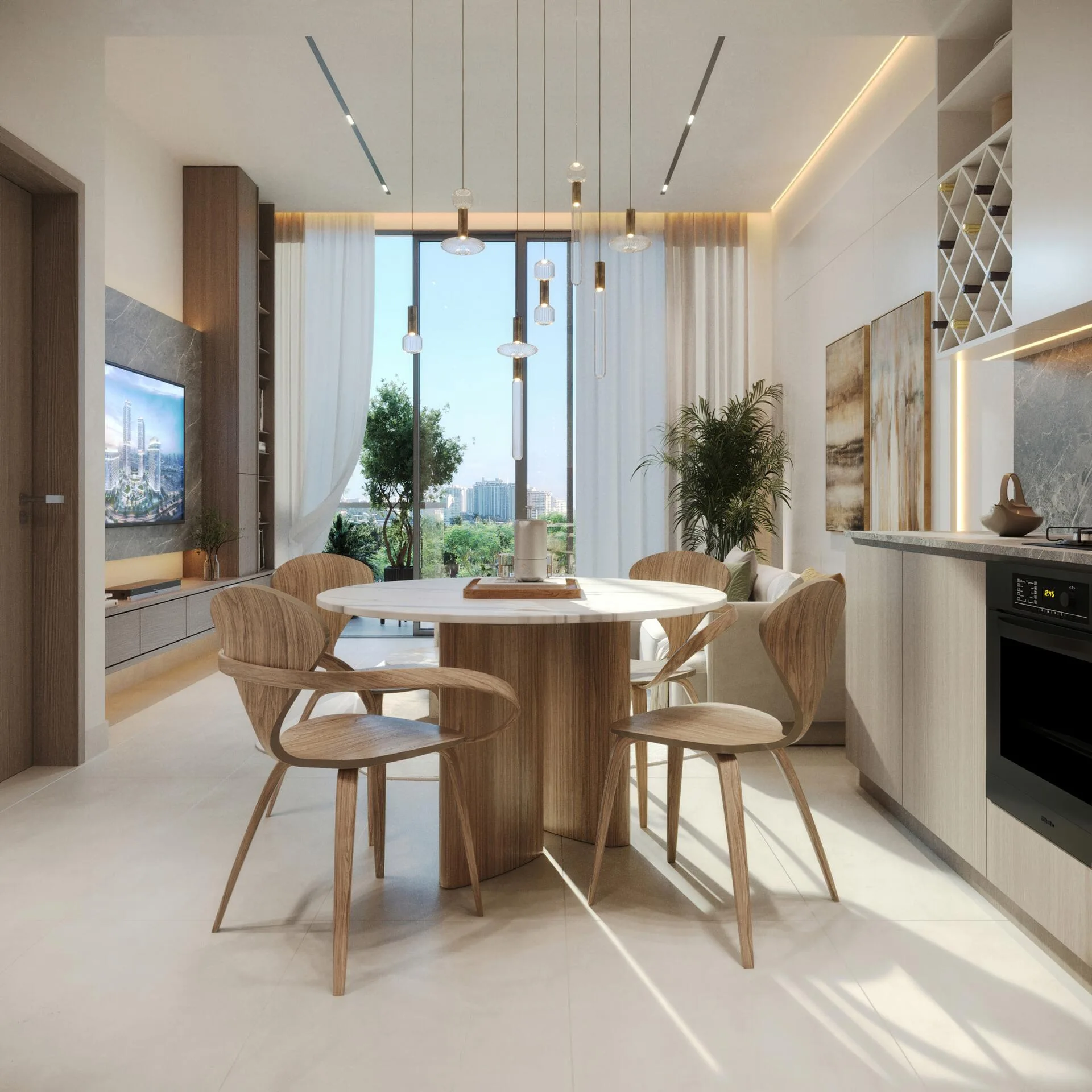 Столовая в квартире Mirdad Towers