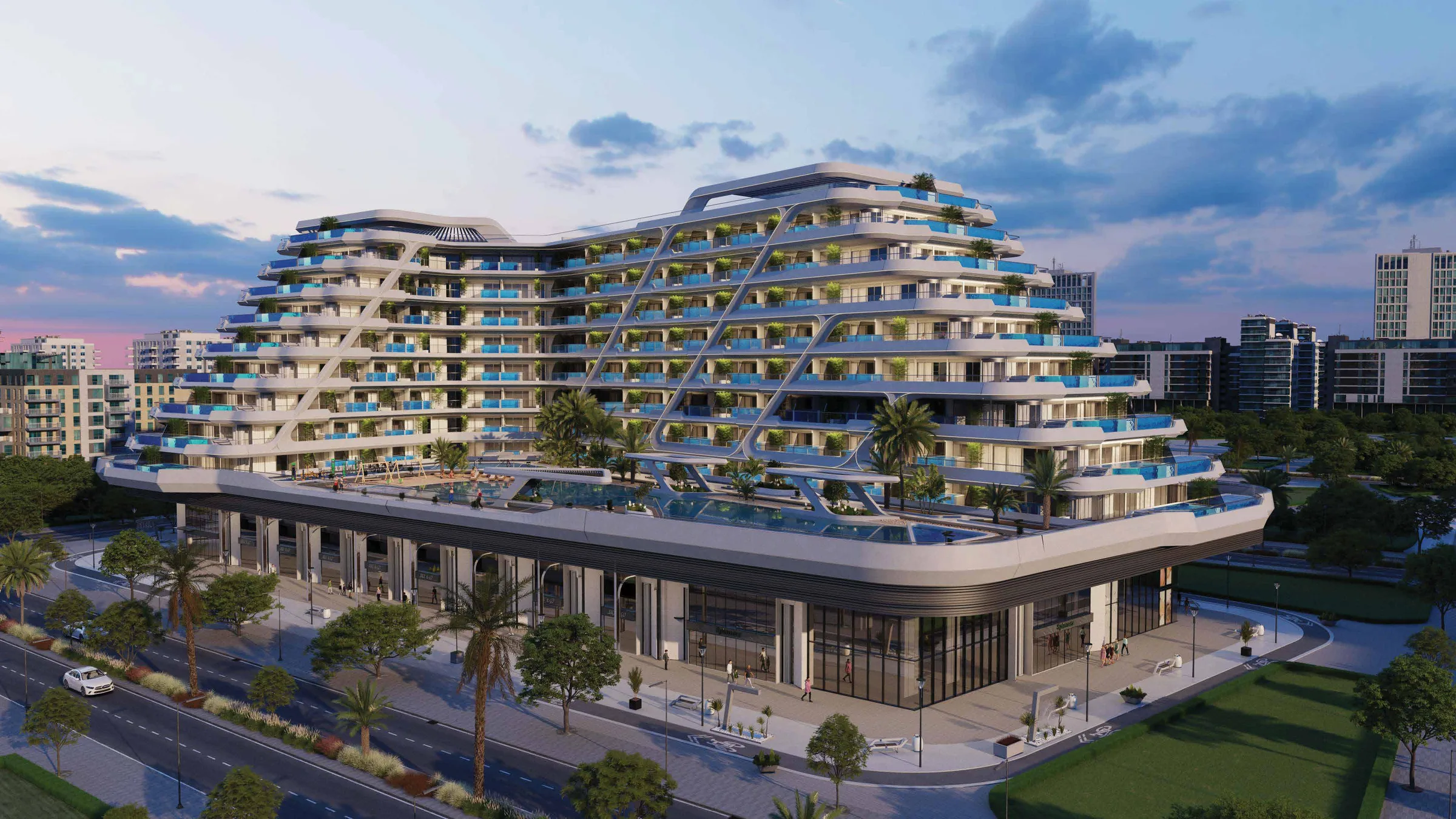 Mykonos Signature на закате среди домов Арджана