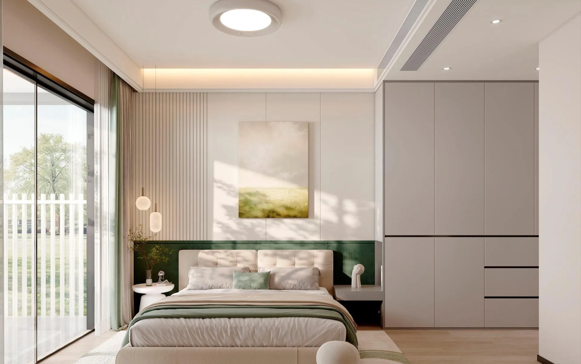 Спальня в квартире Nautis Residences
