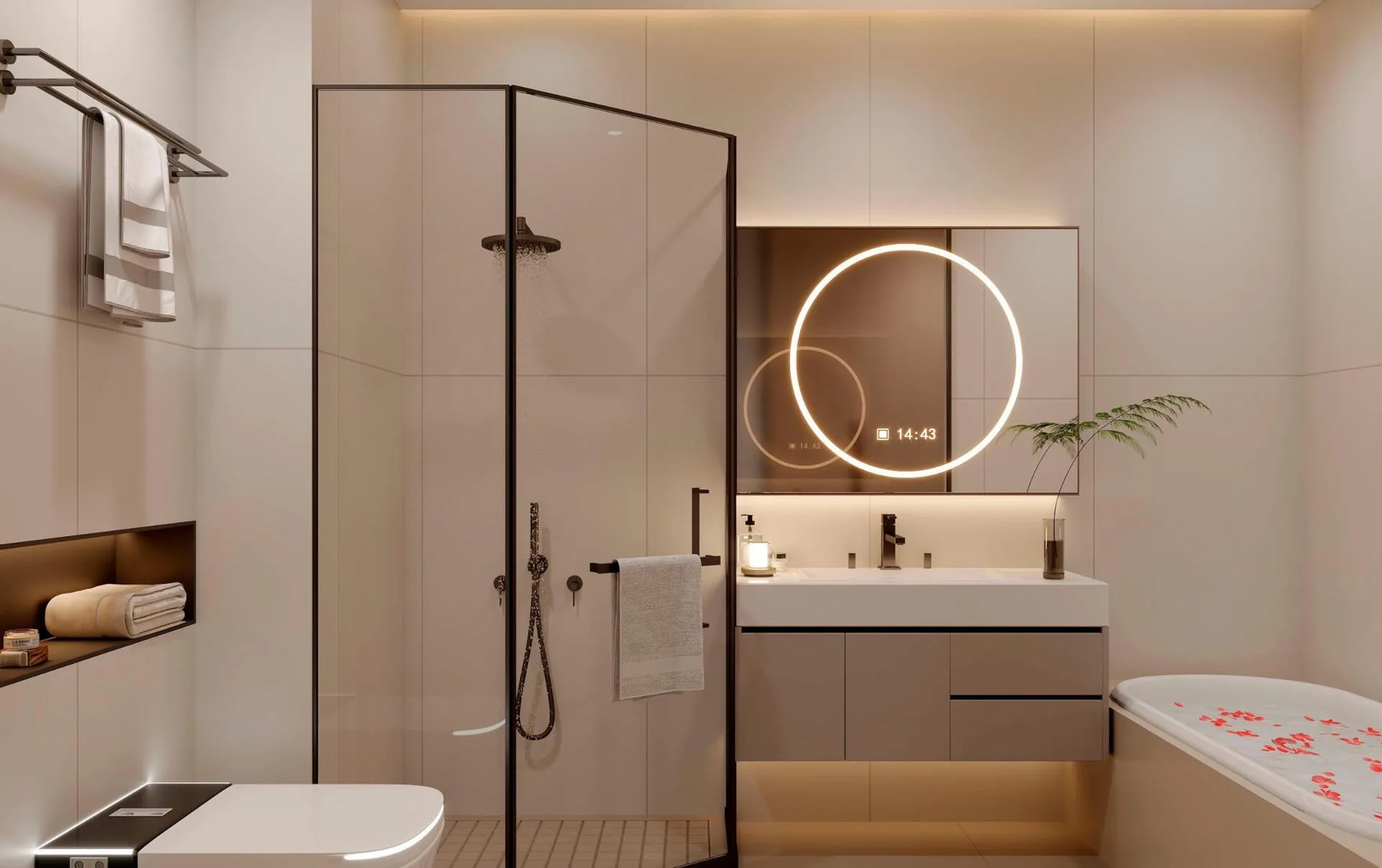Ванная комната в квартире Nautis Residences