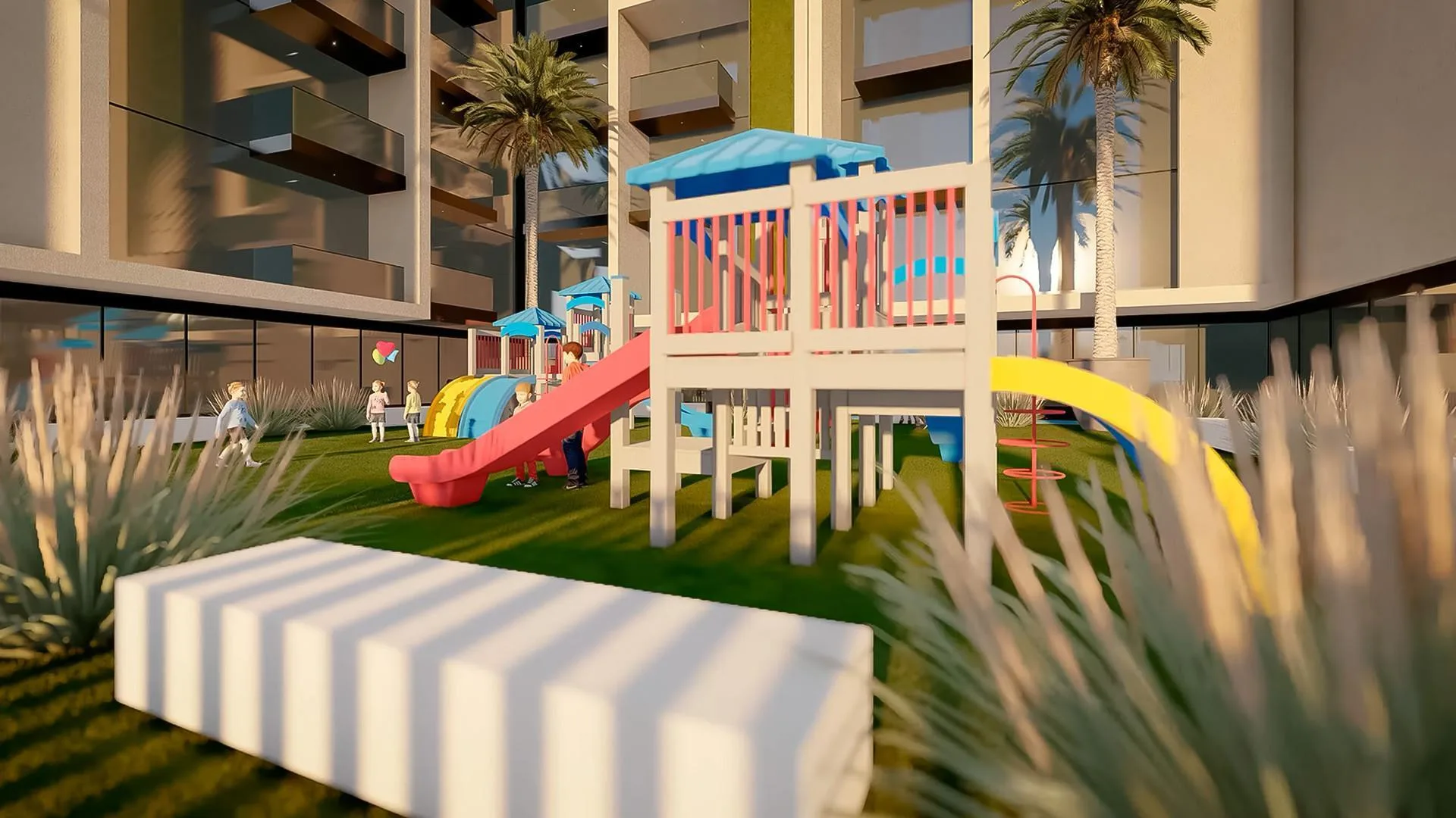 Детская площадка во дворе Neva Residences