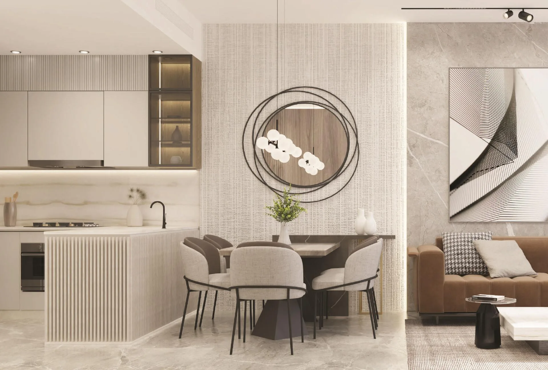 Кухня и столовая в квартире Ocean Pearl 2