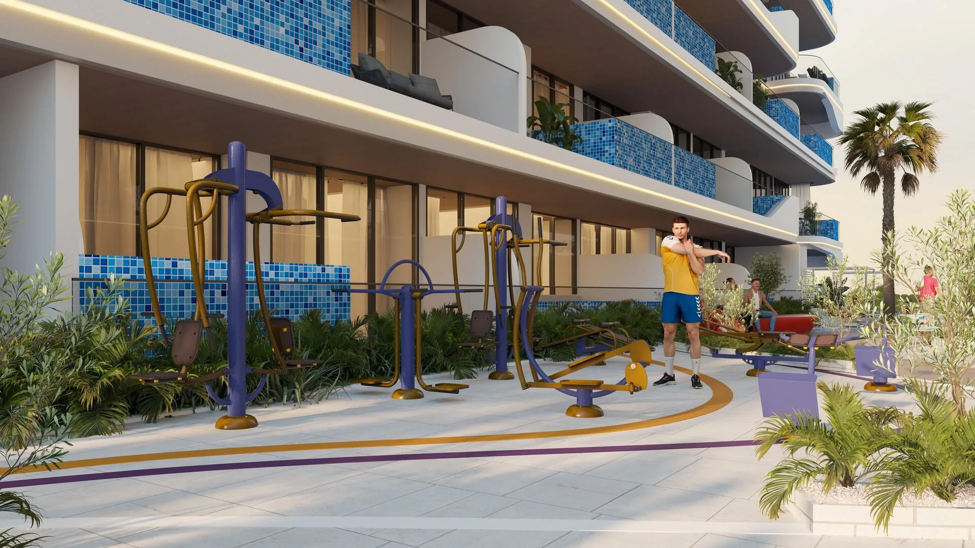 Уличные тренажёры на спортивной площадке SAMANA Ocean Pearl