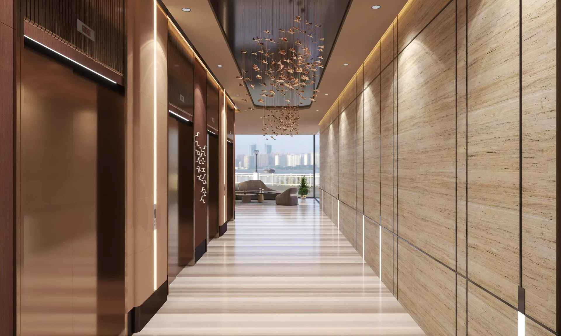 Лифтовый холл Ocean Tower