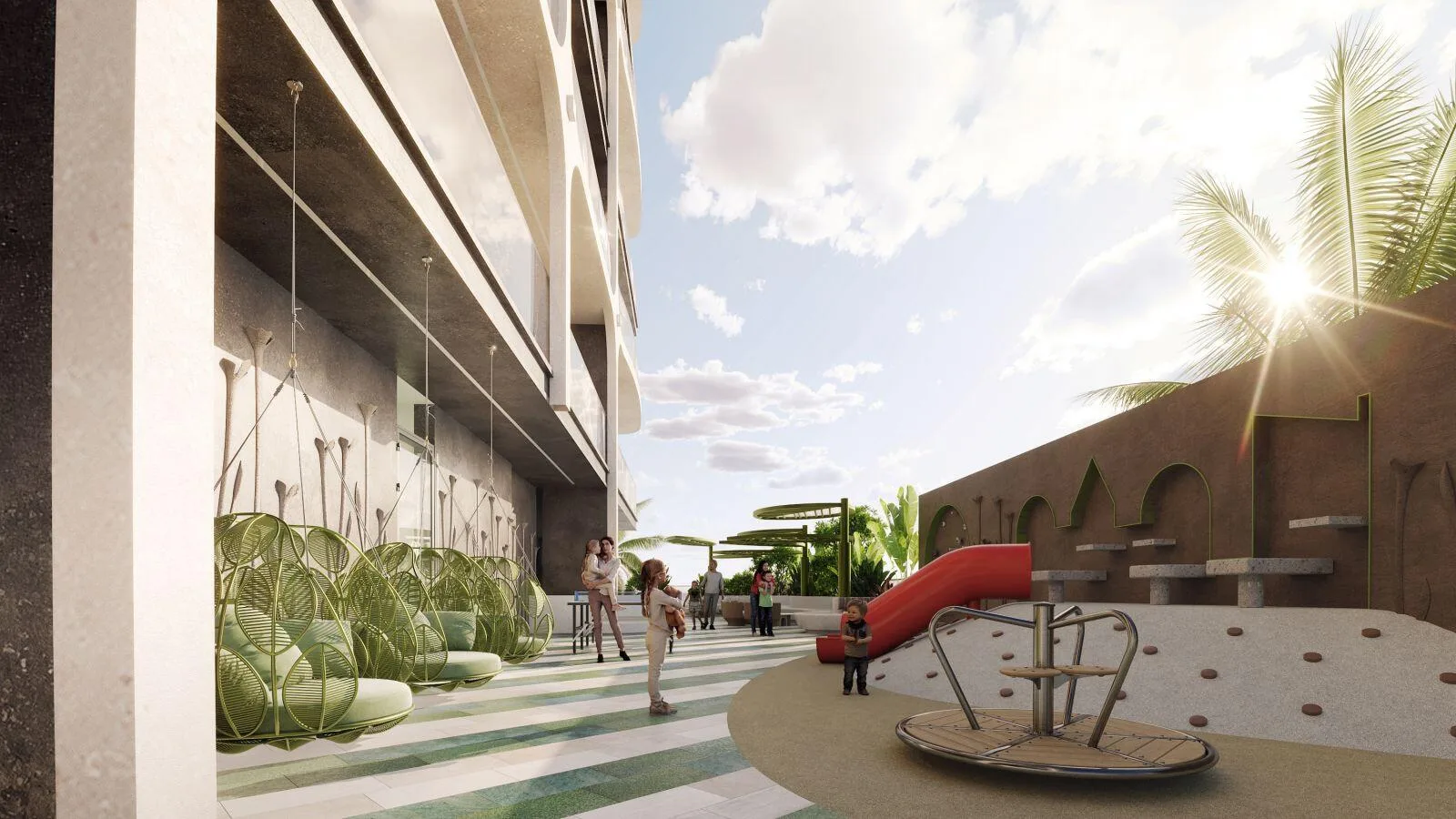 Детская площадка во дворе Olivia Gardens Residence