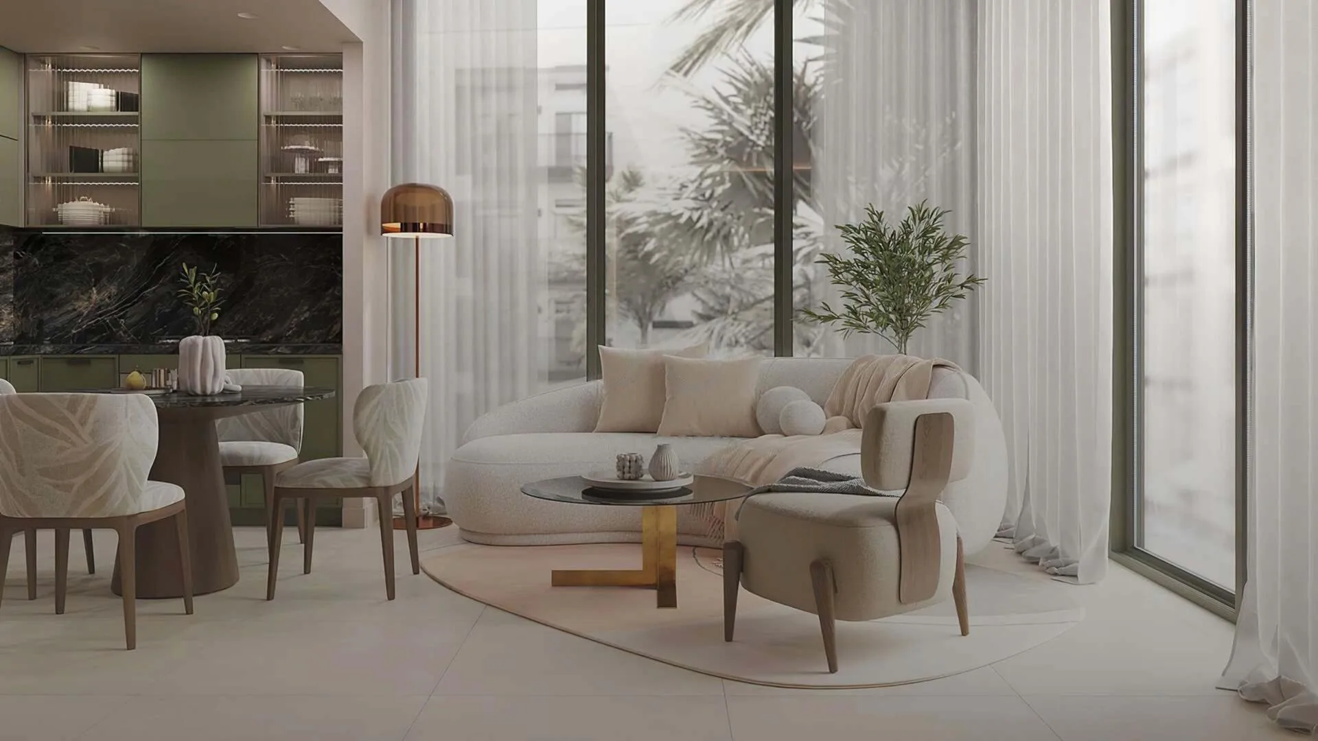 Гостиная в квартире Olivia Gardens Residence