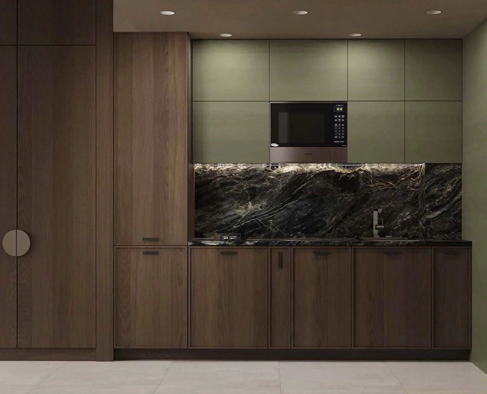 Кухня в студии Olivia Gardens Residence