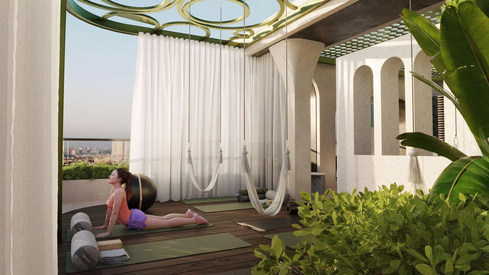 Площадка для йоги на крыше Olivia Gardens Residence