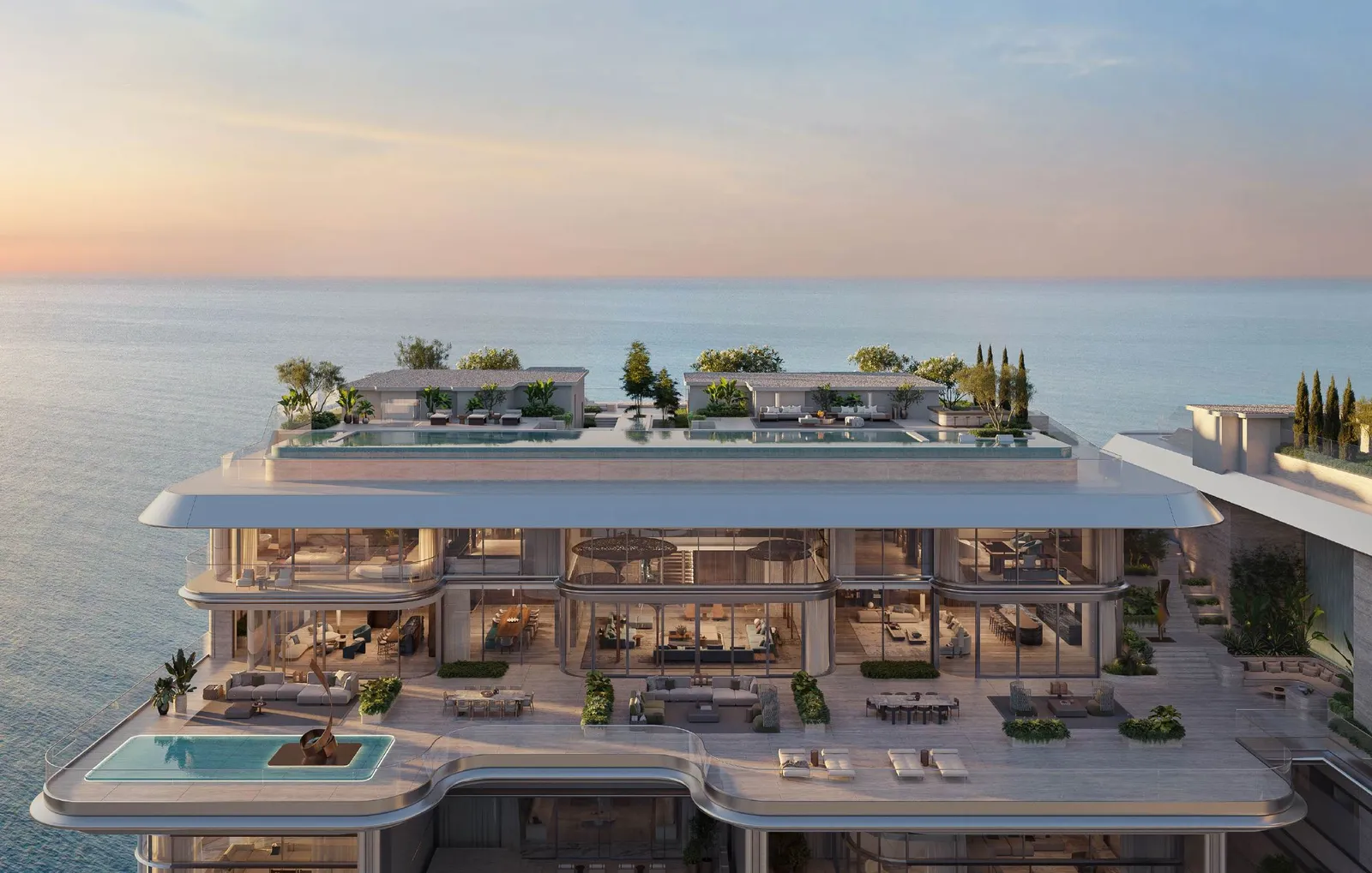 Luna Sky Palace на вершине дома. Визуализация Omniyat