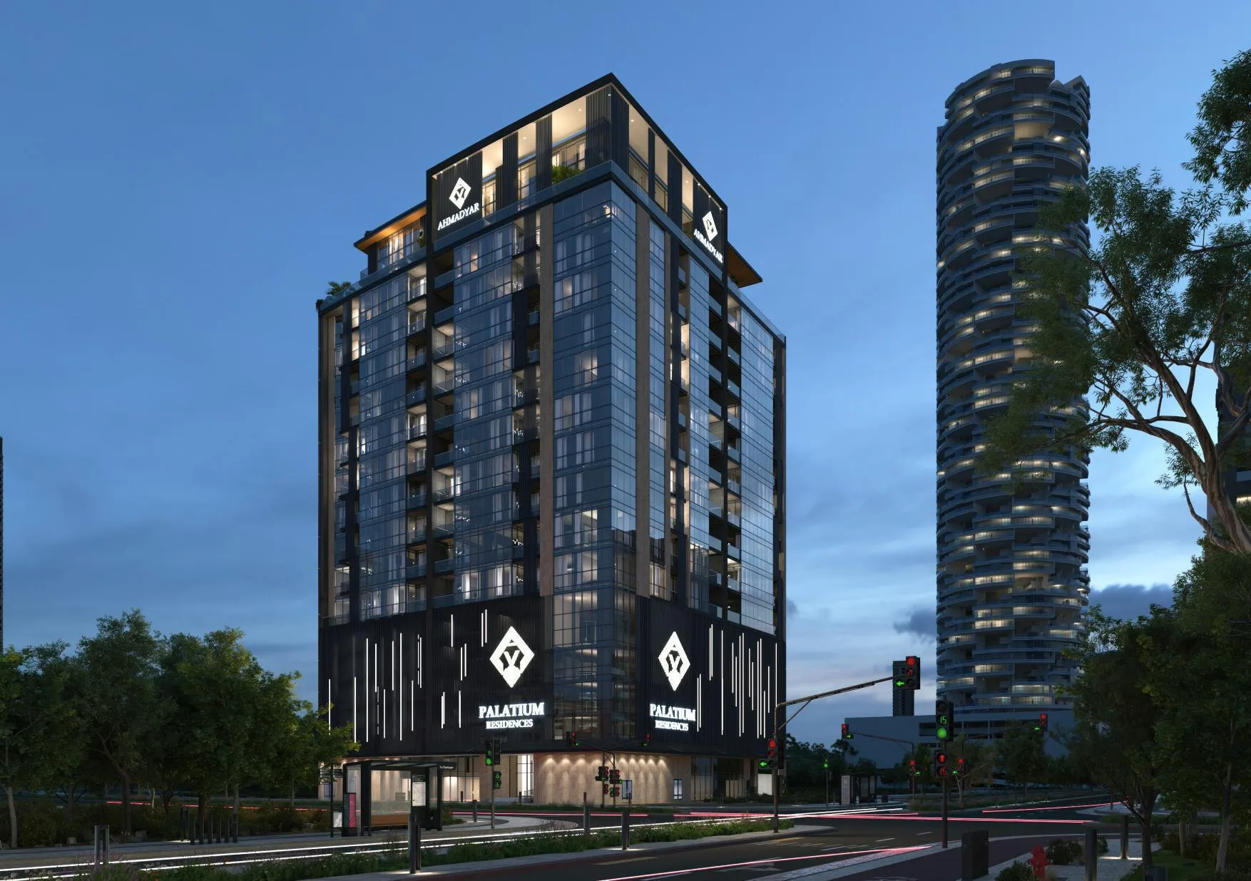 Palatium Residences вечером