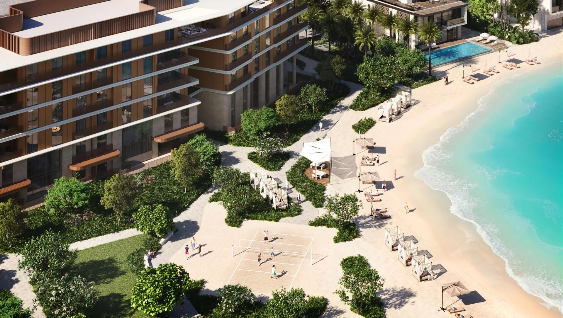 Площадка для пляжного волейбола у дома Palm Central