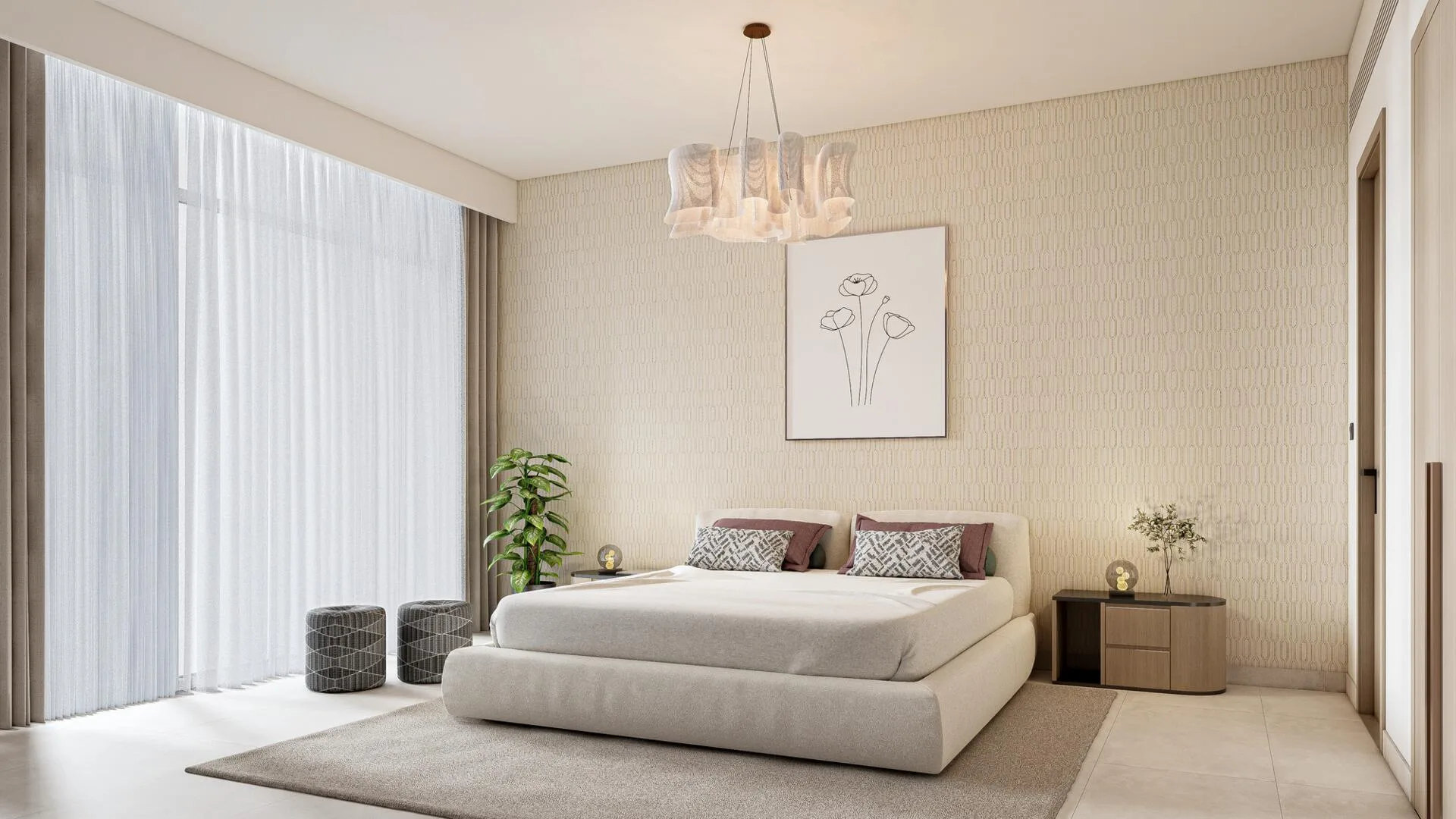 Спальня в квартире Parkgreen Residences