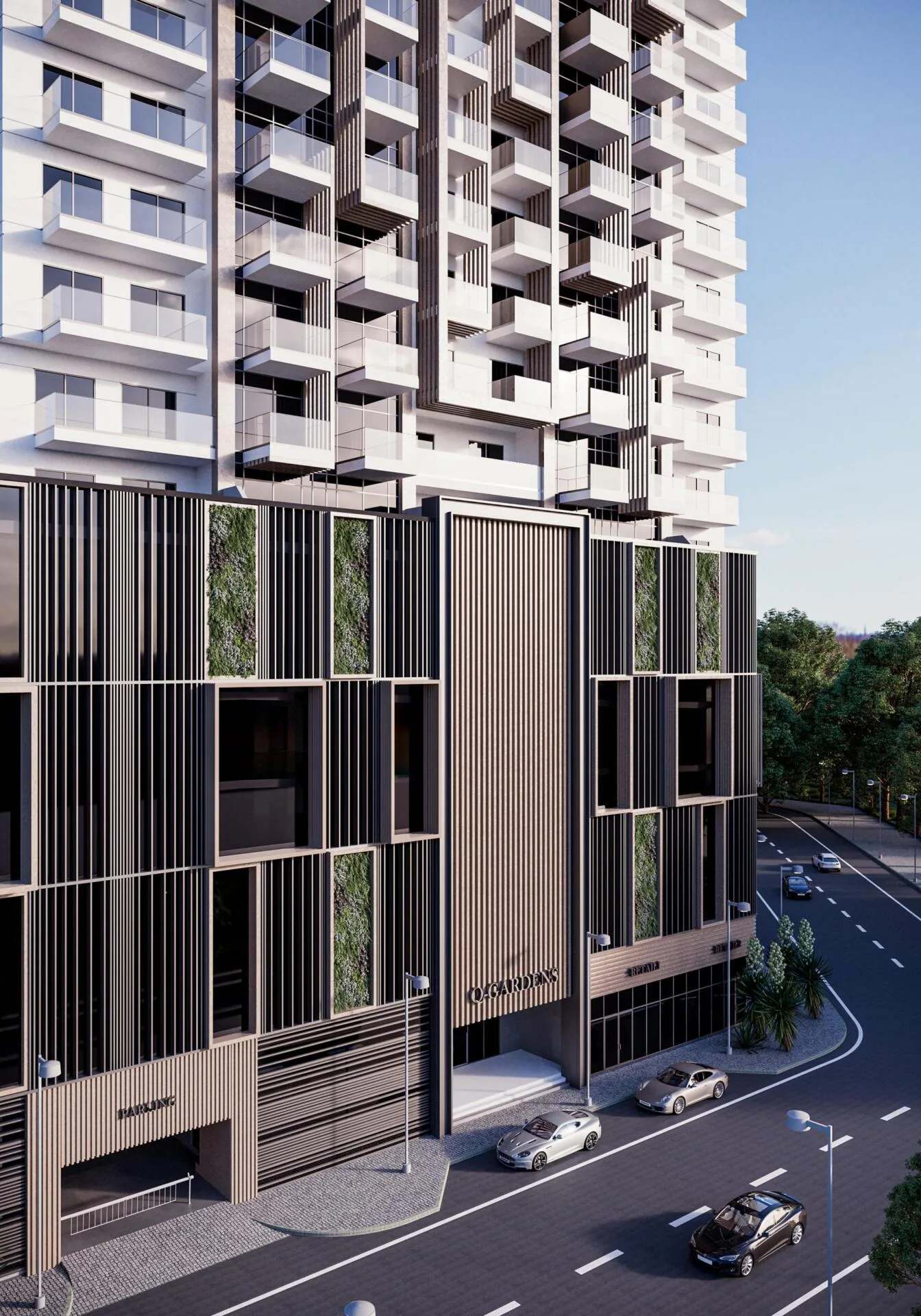 Q Gardens Lofts со стороны улицы