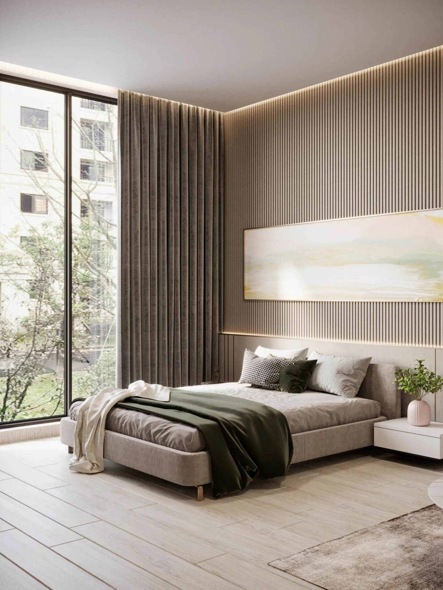 Спальня в квартире Q Gardens Lofts
