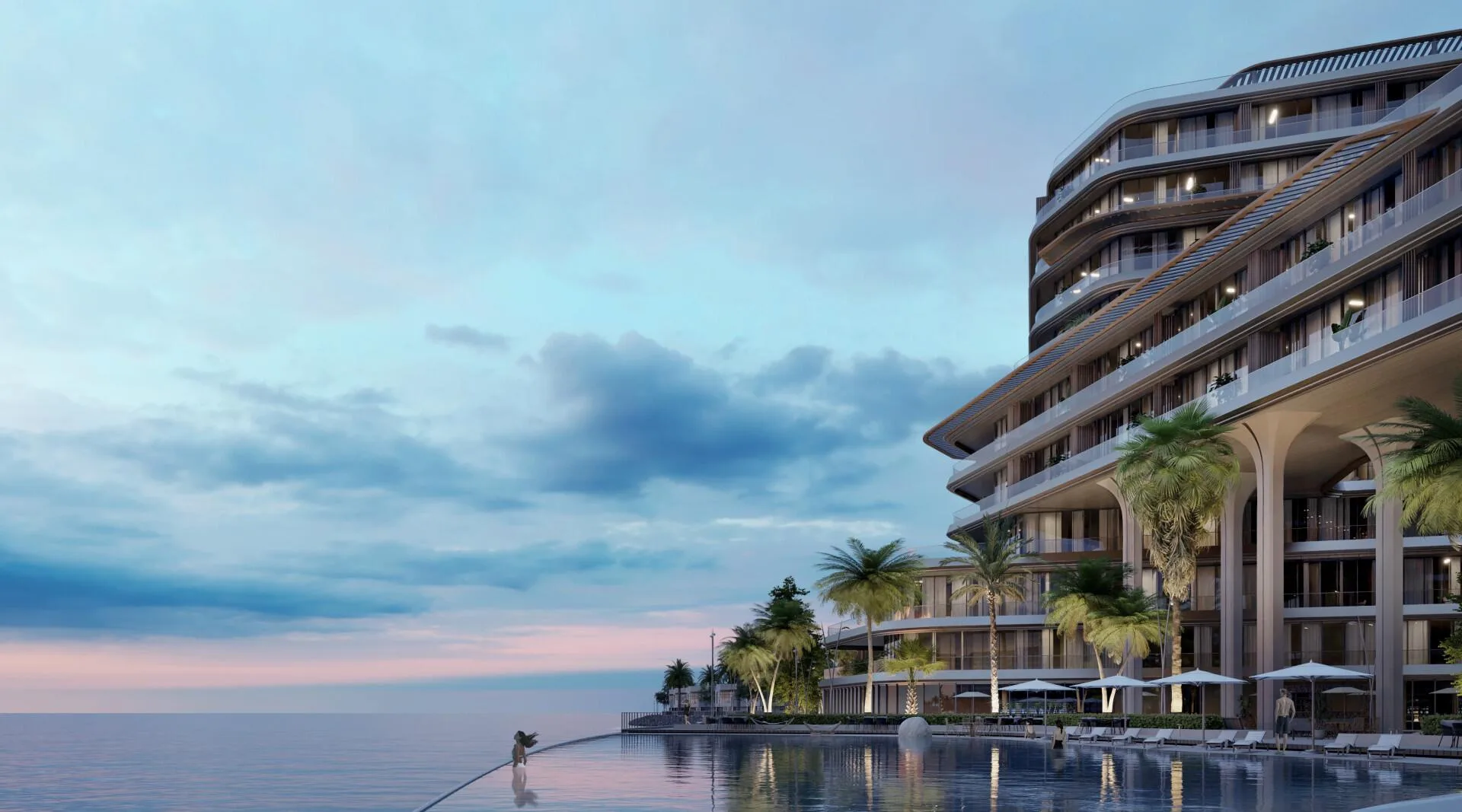 Инфинити-бассейн Quattro Del Mar с видом на воду