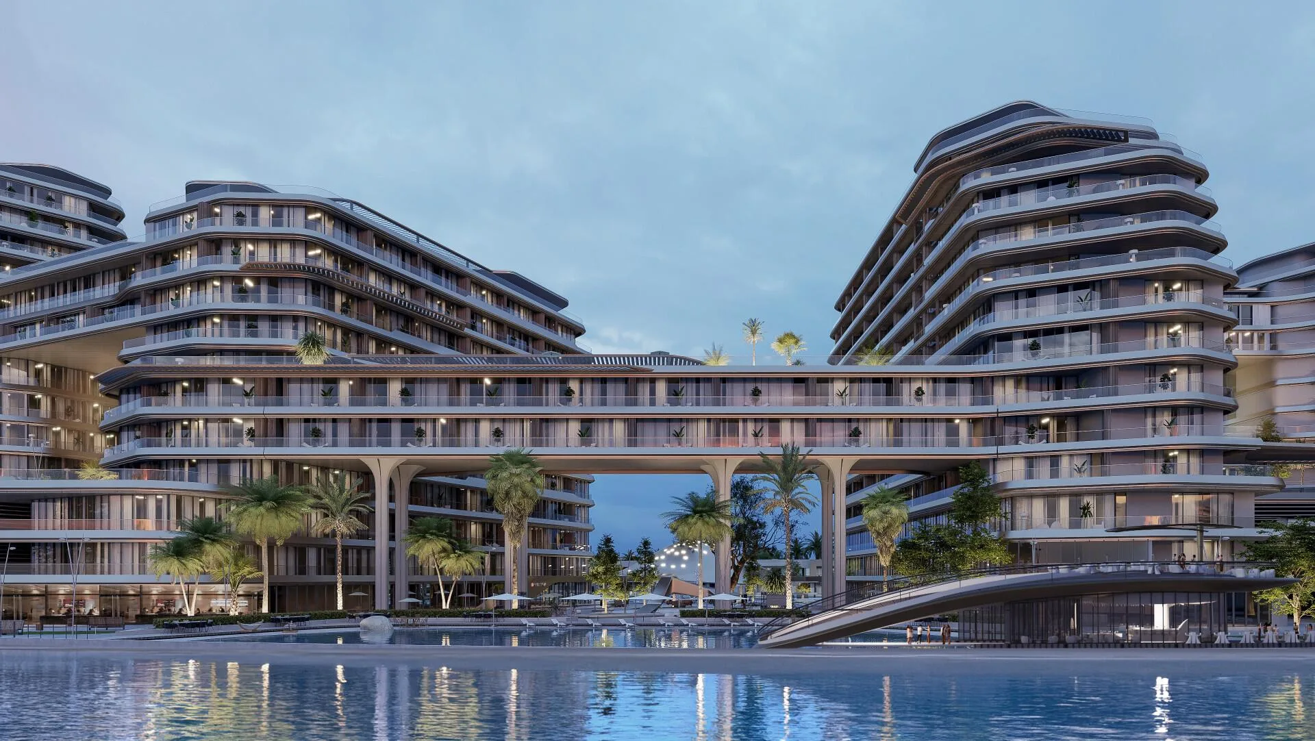 Лагуна и мост Quattro Del Mar