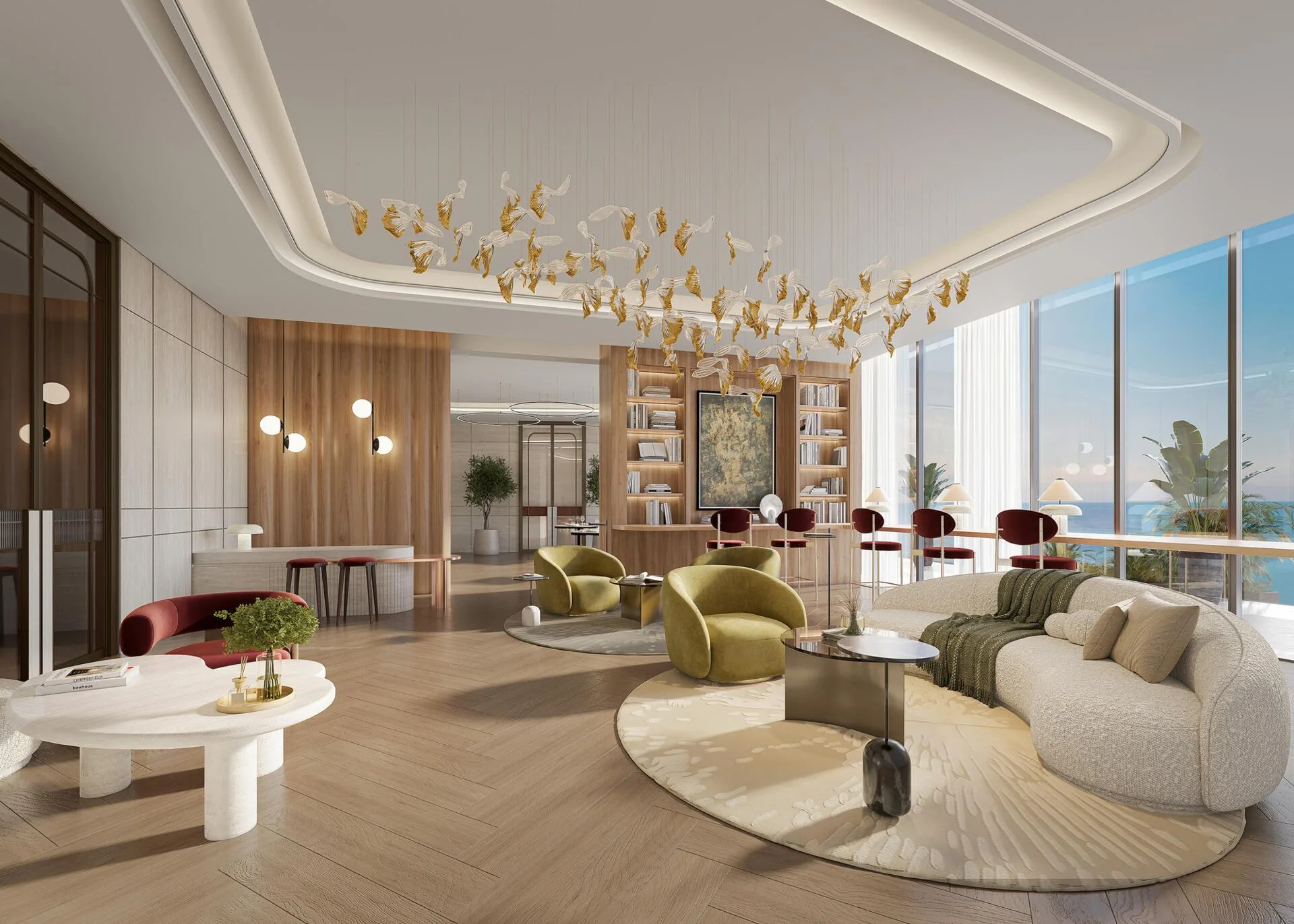 Лаунж Radisson Blu RAK Central с видом на море