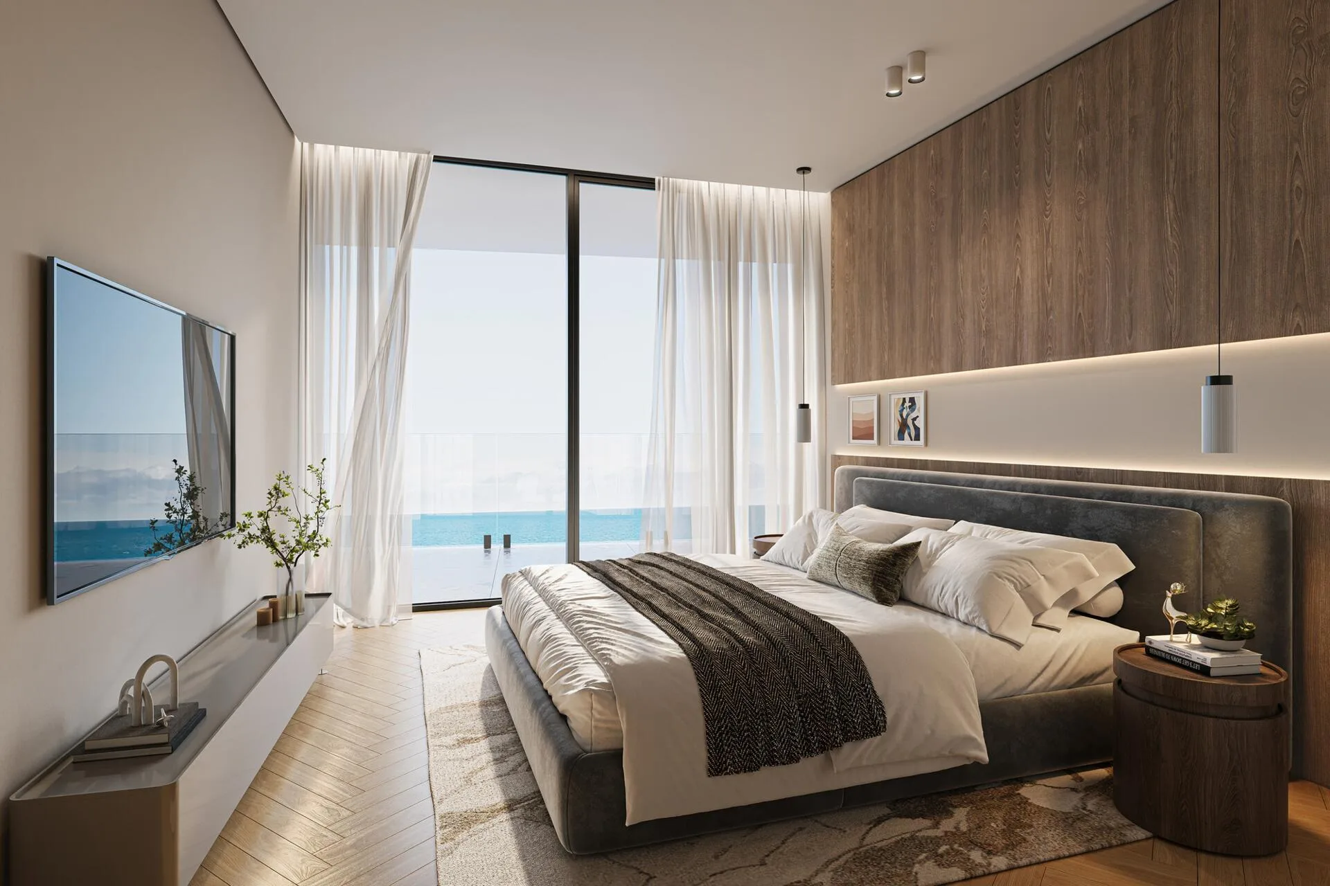 Светлая спальня в Radisson Blu RAK Central