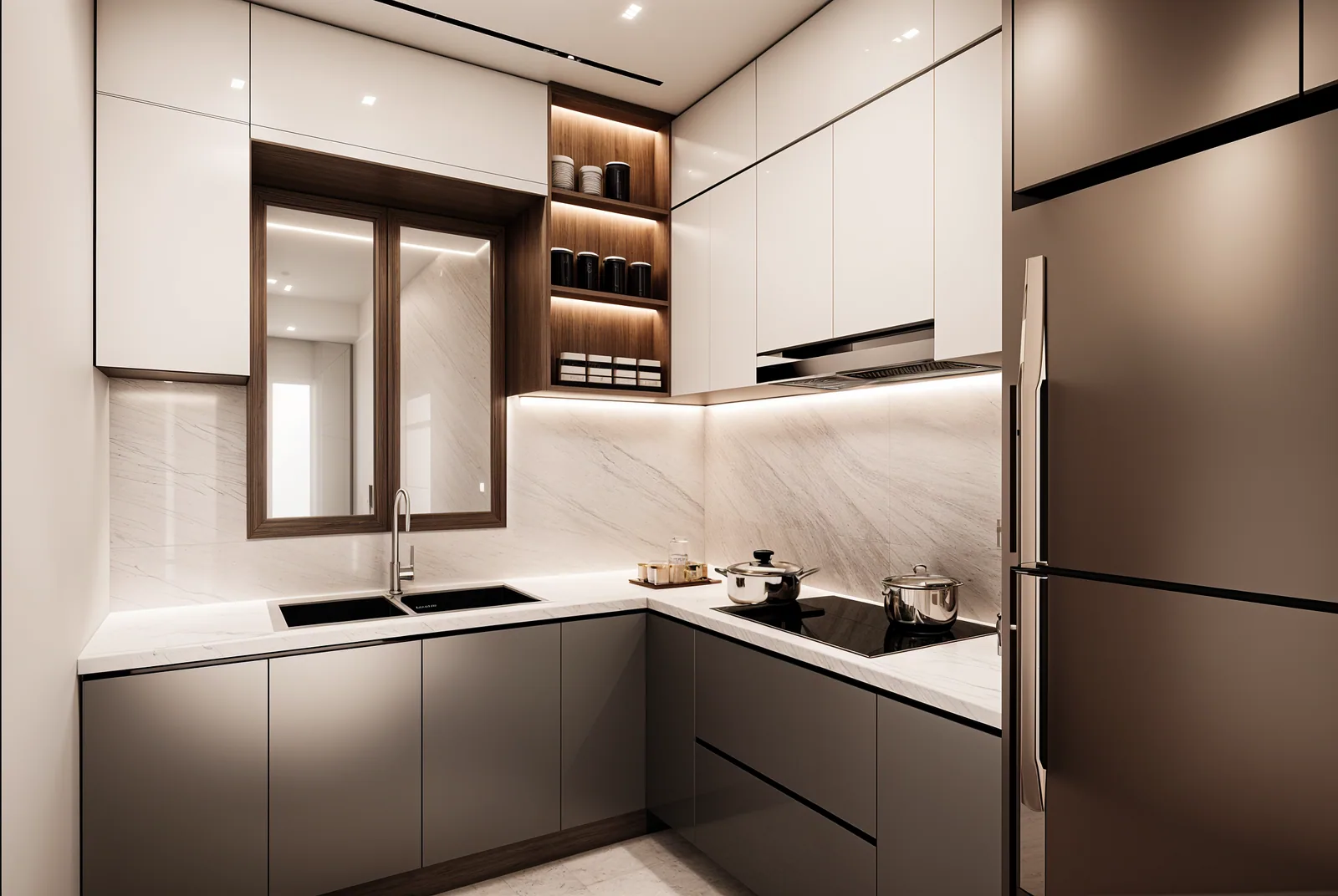 Визуализация: кухня в квартире Rockhill Tower