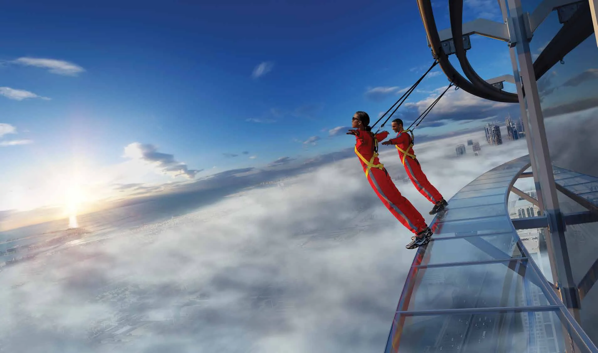 Edge Walk на крыше Safa Two, визуализация