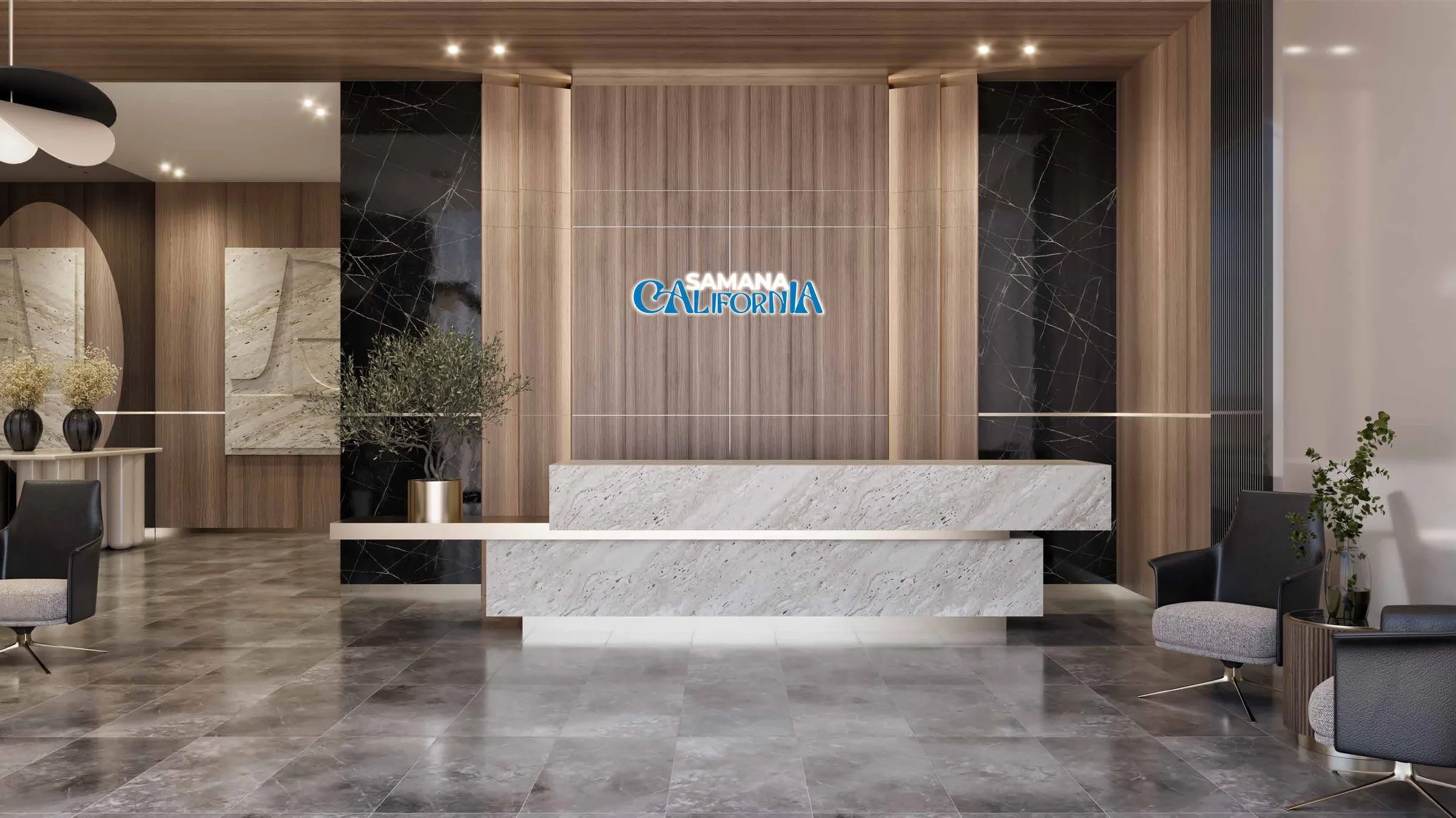 Ресепшен в лобби Samana California