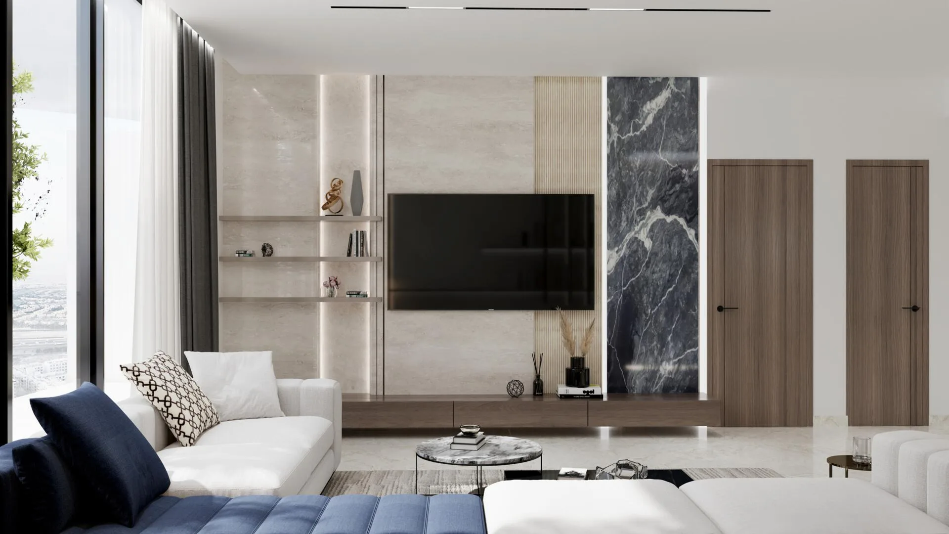 Гостиная в квартире Samana Hills South 3