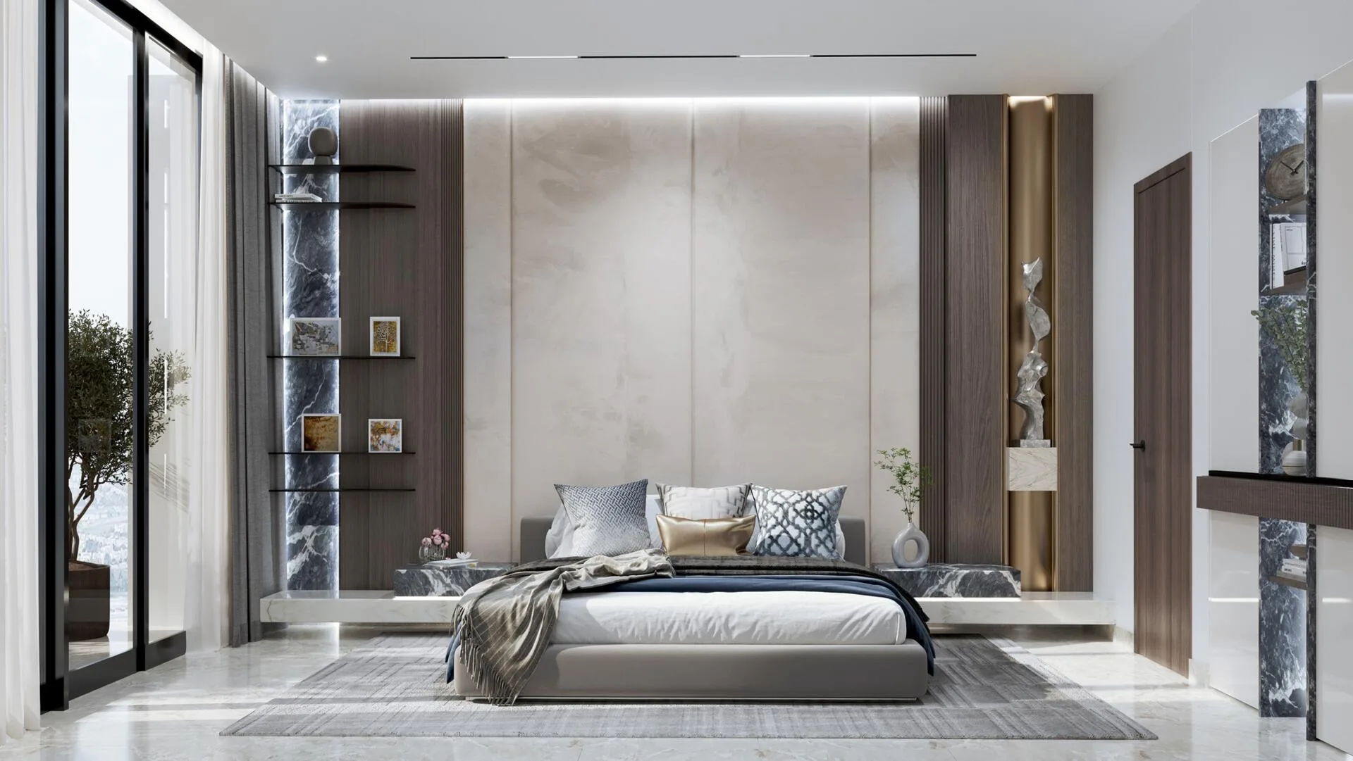 Спальня в квартире Samana Hills South 3